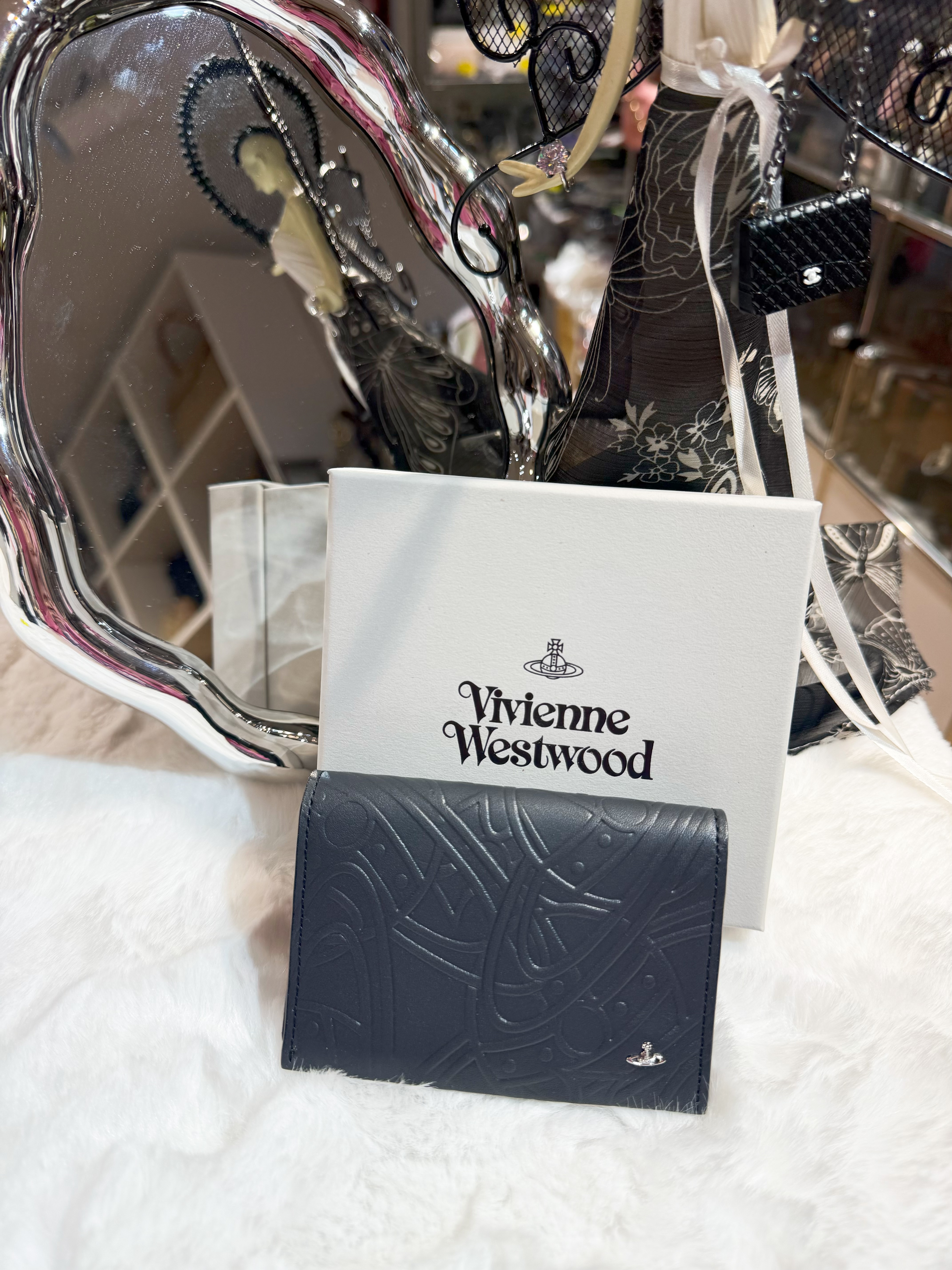 VW flap card holder ord leather/blk