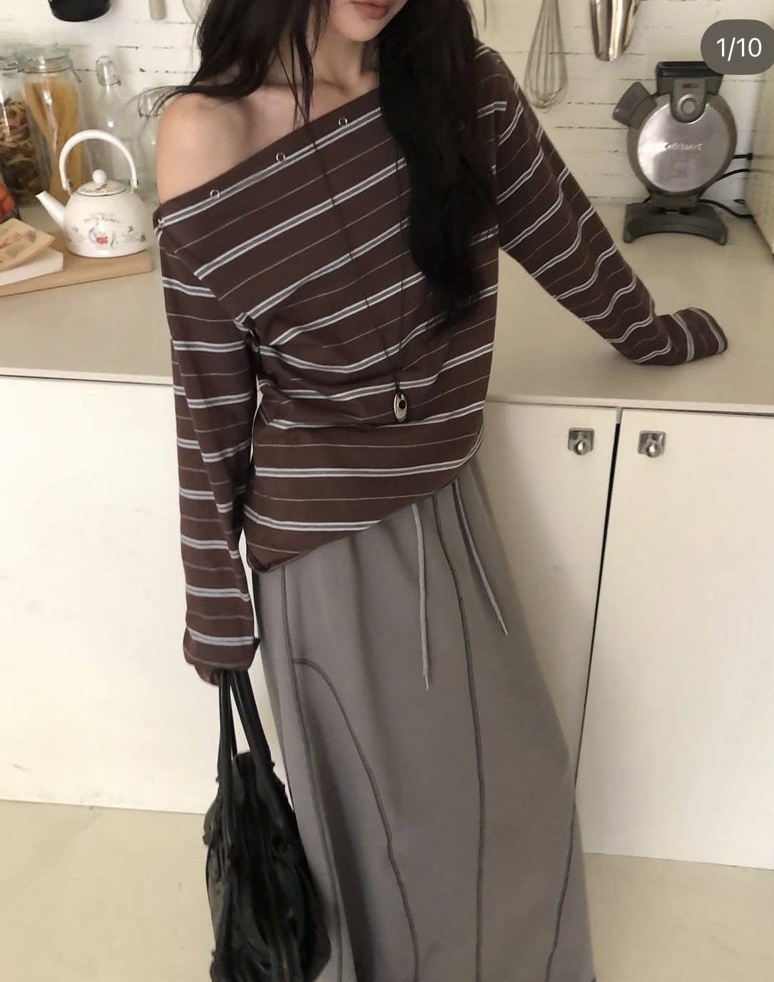 新品優惠｜Line mood Off-shoulder Top