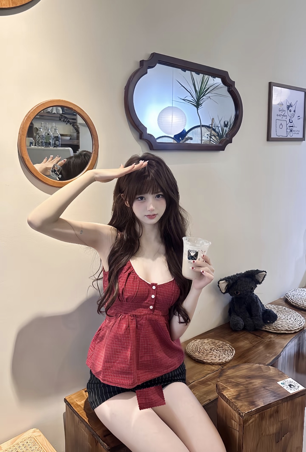 TP549美式格子吊带