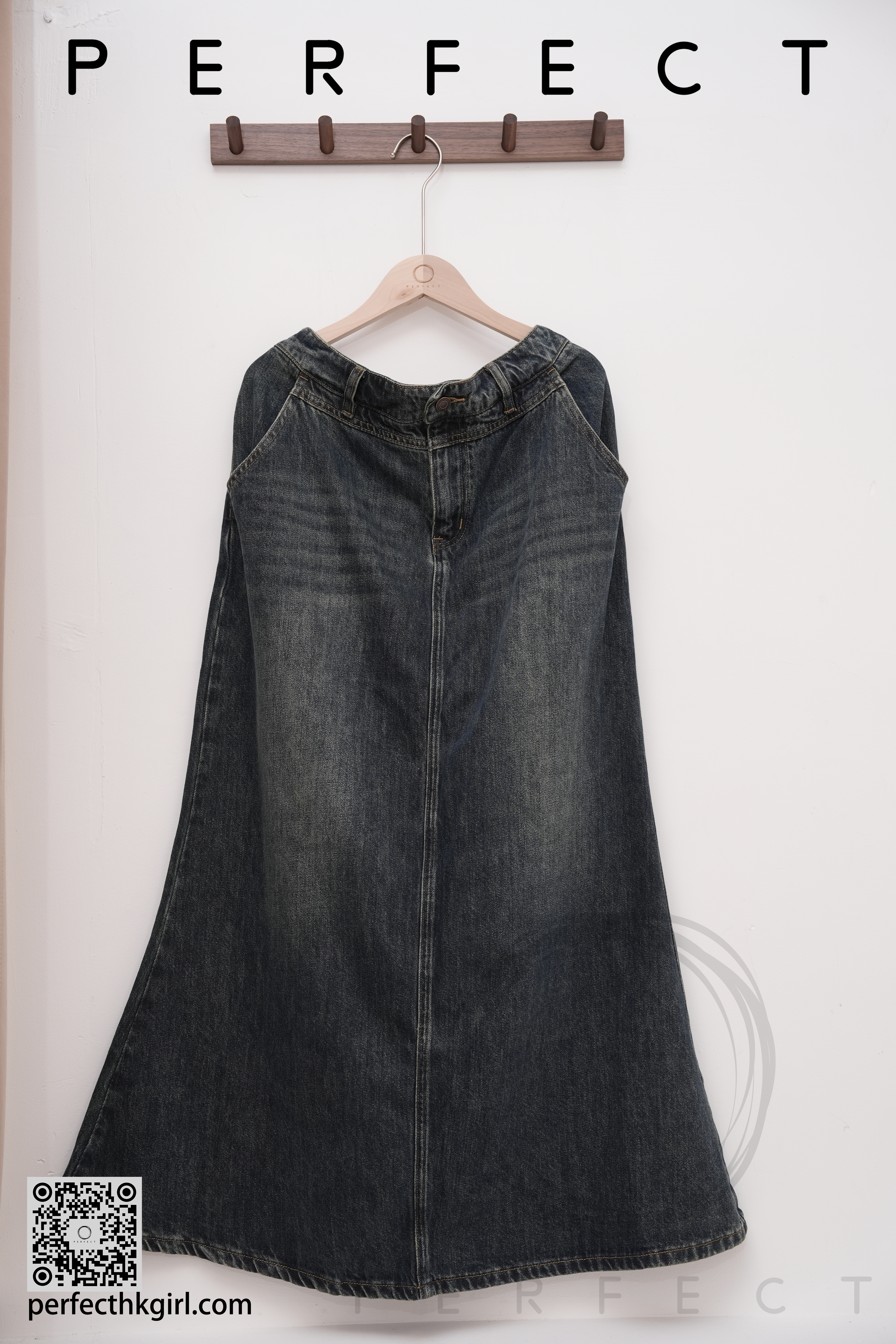 S0031_超顯瘦魚尾牛仔半身裙（藍色）