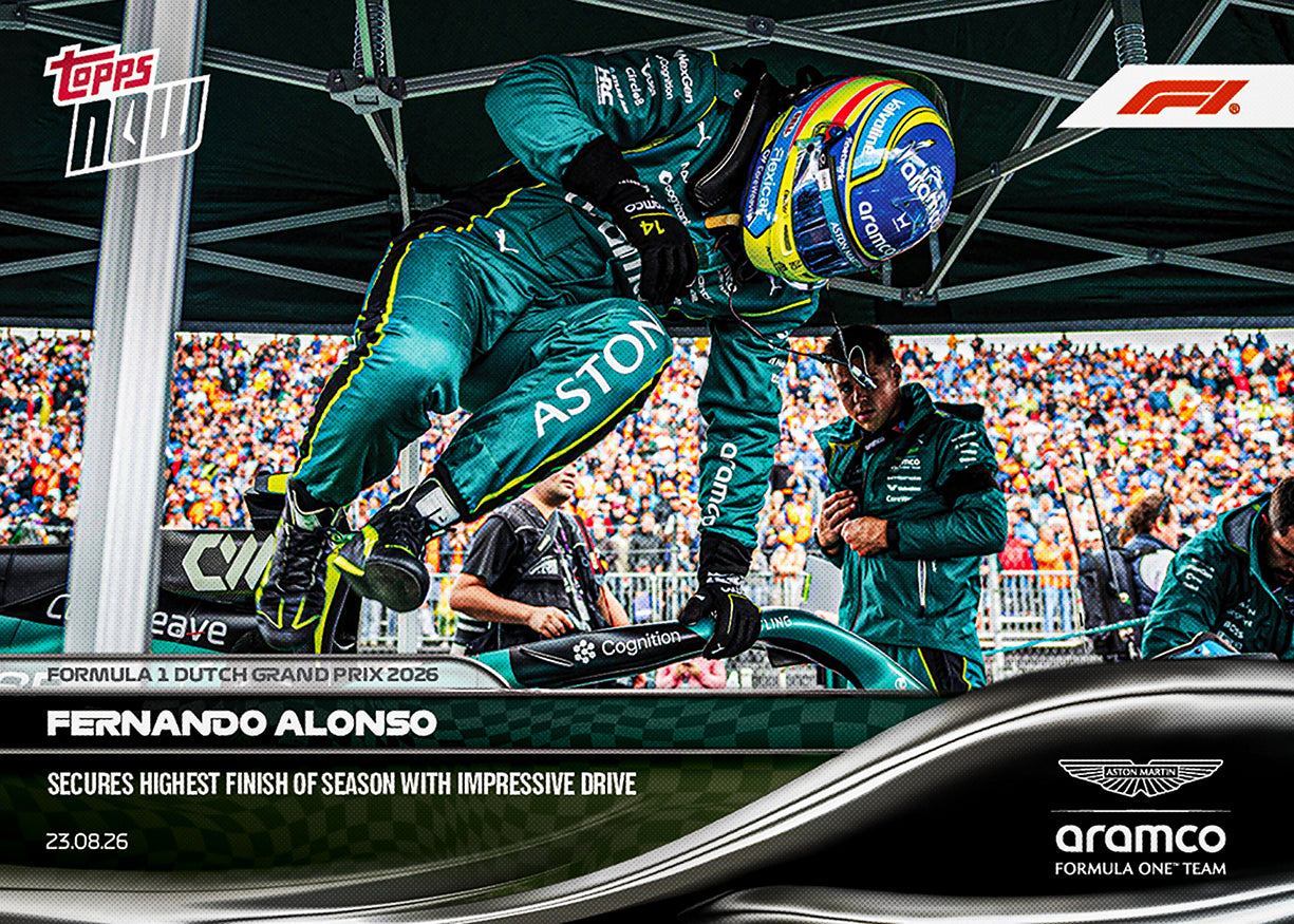 Fernando Alonso - 2026 F1 Topps NOW® #54 Dutch GP 紀念卡【團購】