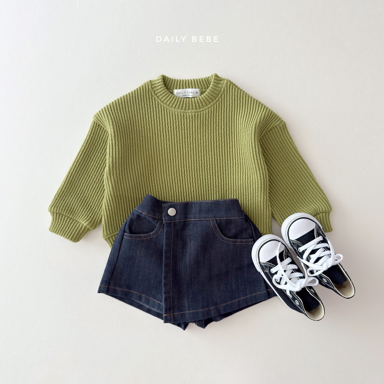 Dailybebe | Chunky Ribbed Sweatshirt