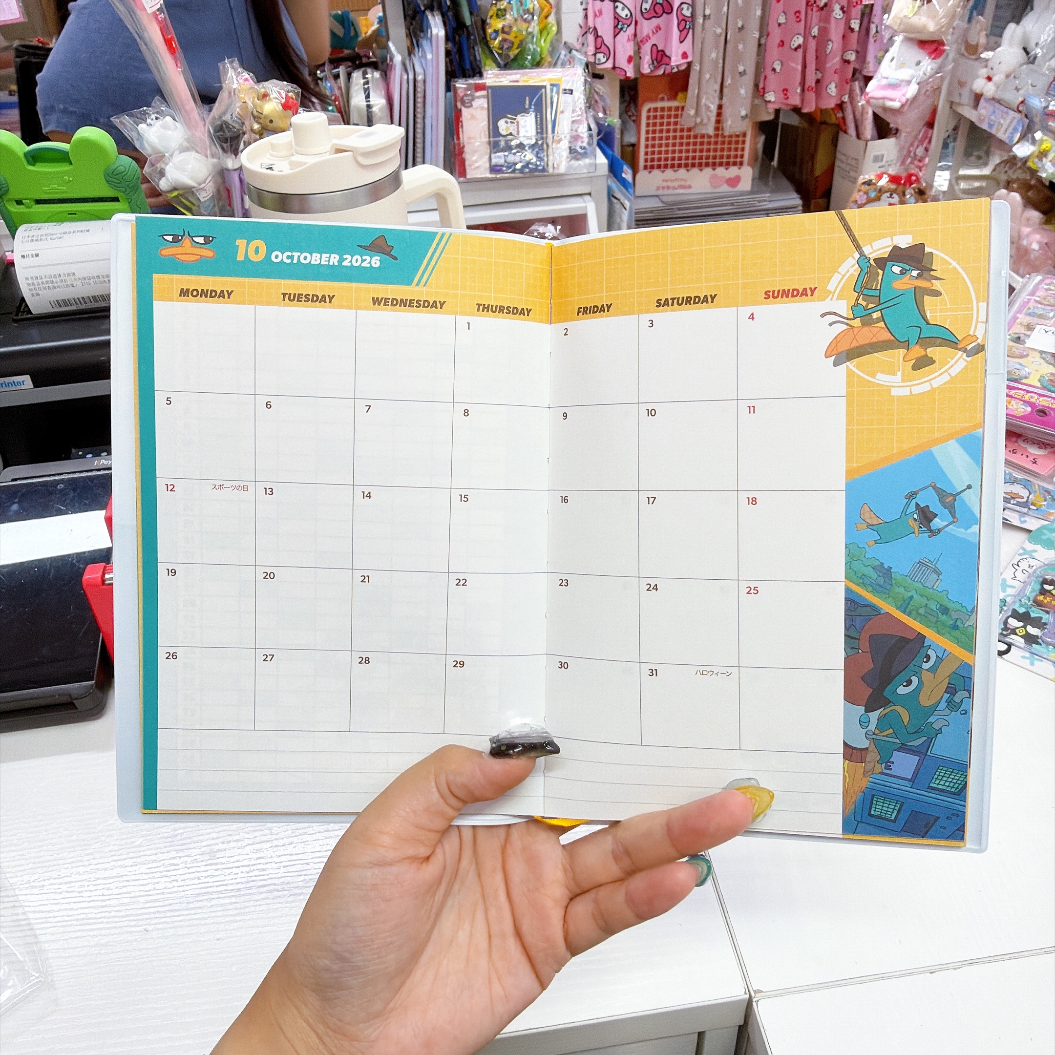 日本直送東京迪士尼史迪仔 chip and dale 鴨嘴獸2027年schedule book 