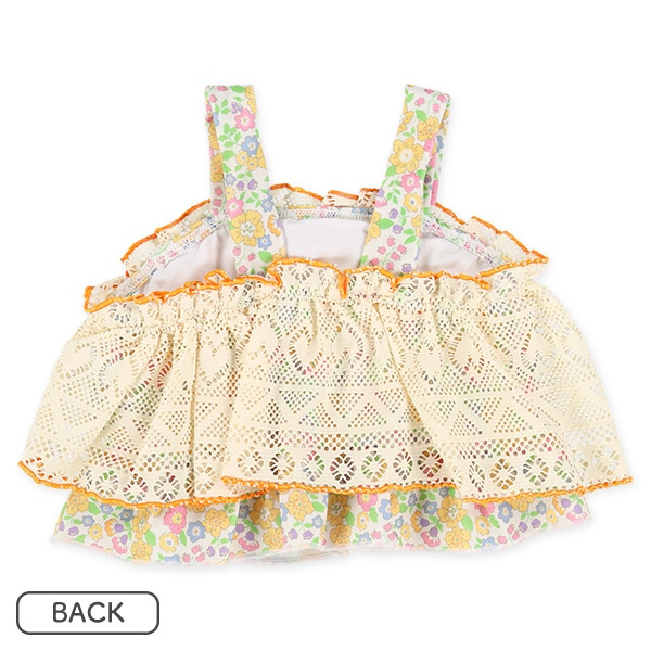 🇯🇵預訂 日本直送🇯🇵兩色花卉滿印蕾絲吊帶分體泳衣