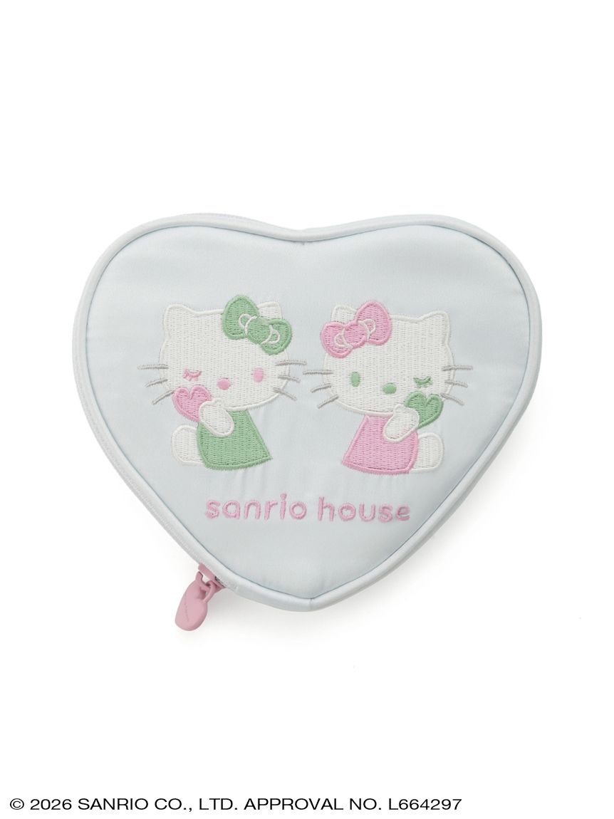 🎀【預訂】 Sanrio Kitty 刺繡心形小包Blue