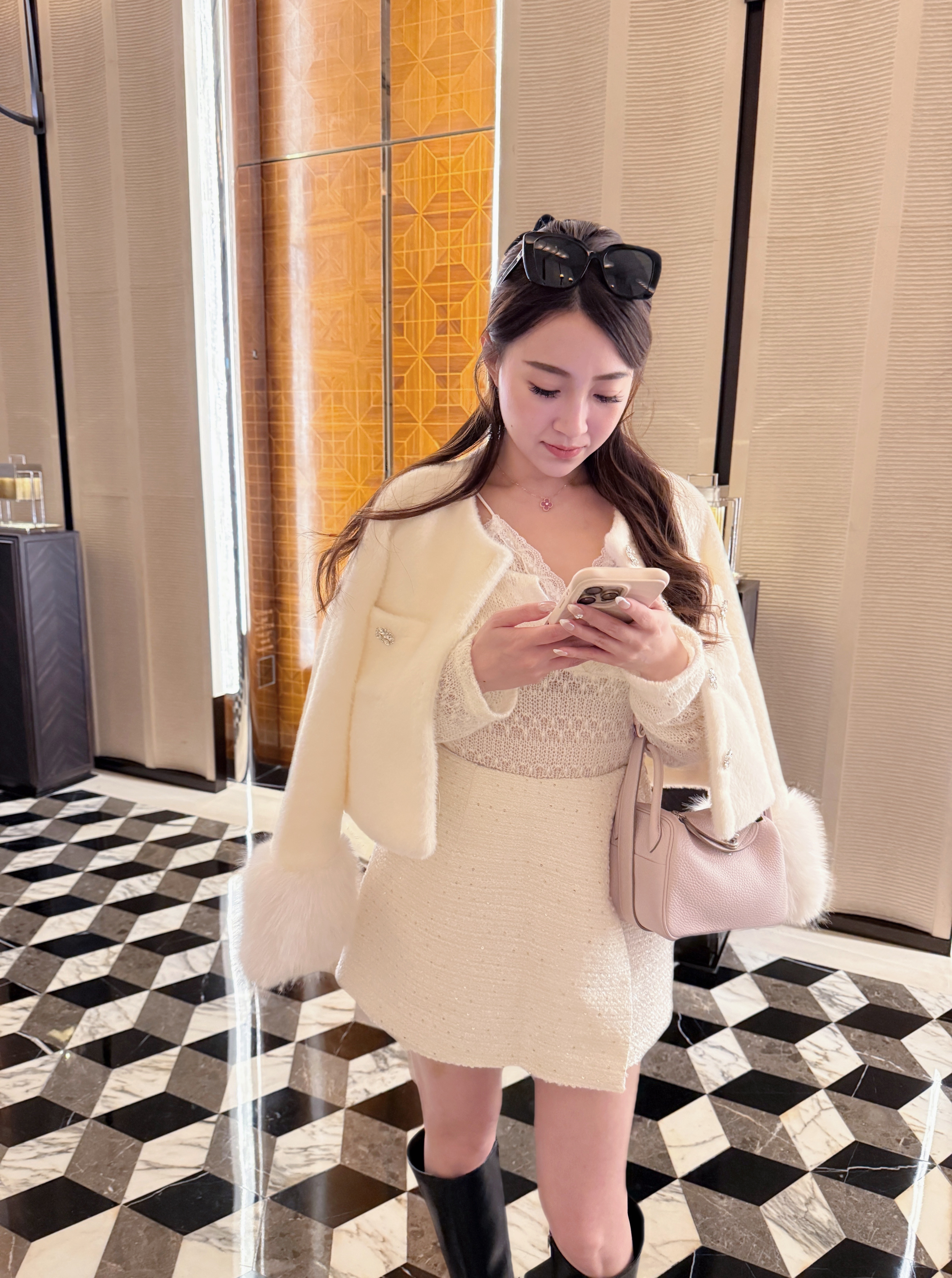 千金風 ✨毛毛手袖Tweed Jk