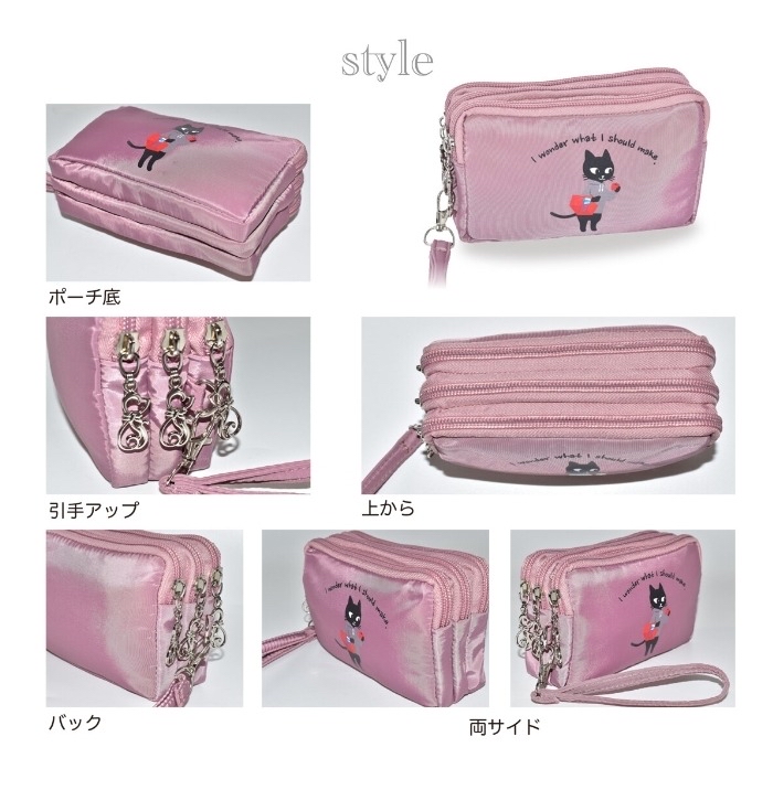 *日本 可愛黑貓印花化妝袋*