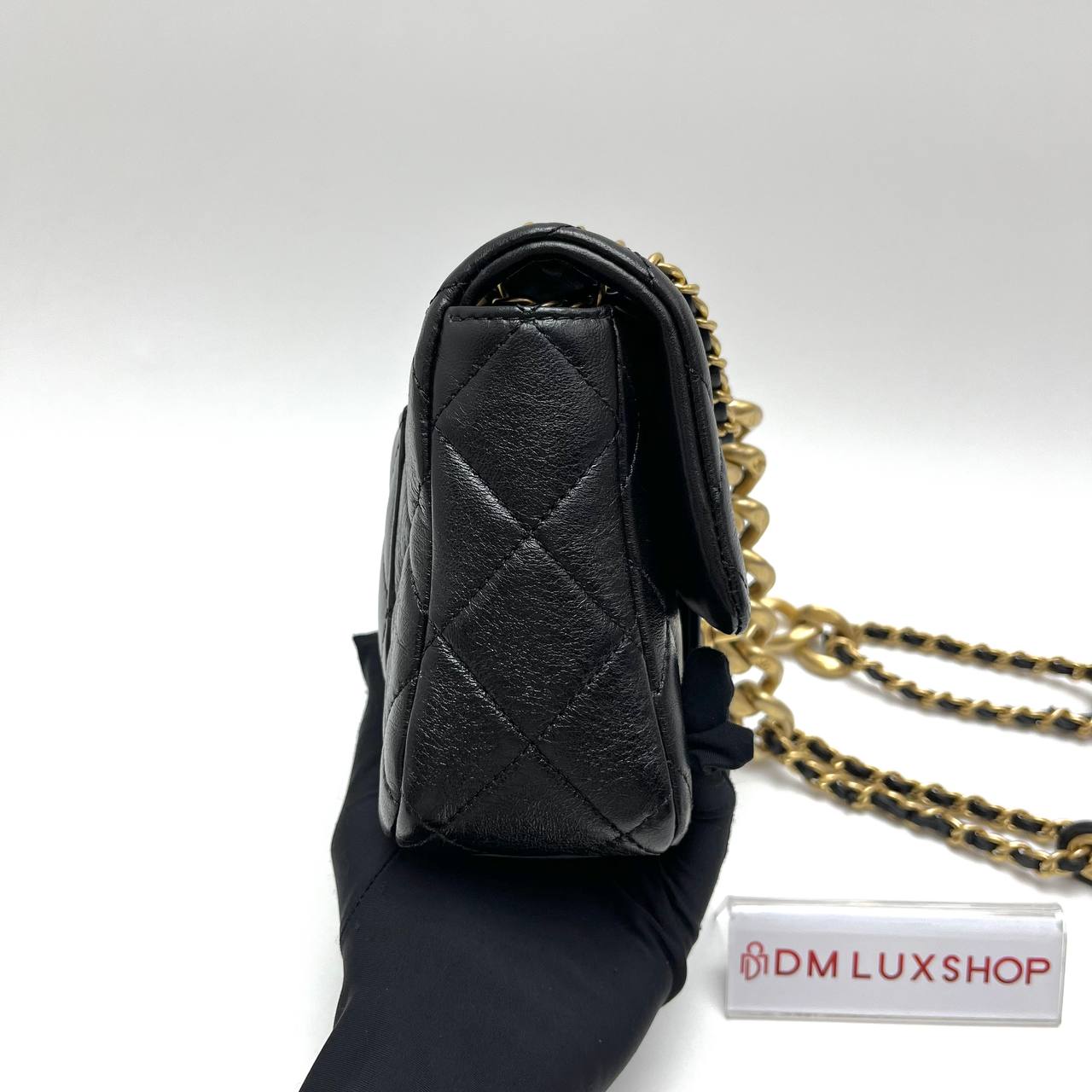 Chanel Black 22P Flap Bag GHW (Microchip)