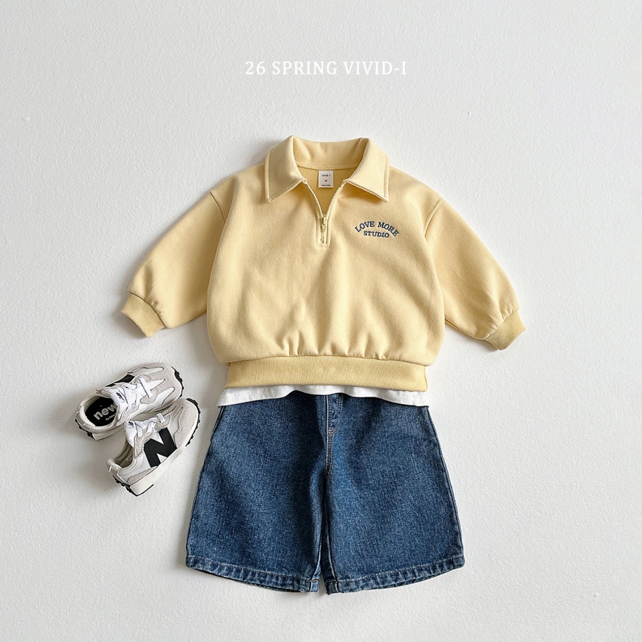 🌸預訂 韓國直送🌸🇰🇷VIVIDI四色字母刺繡半拉鍊翻領上下套裝