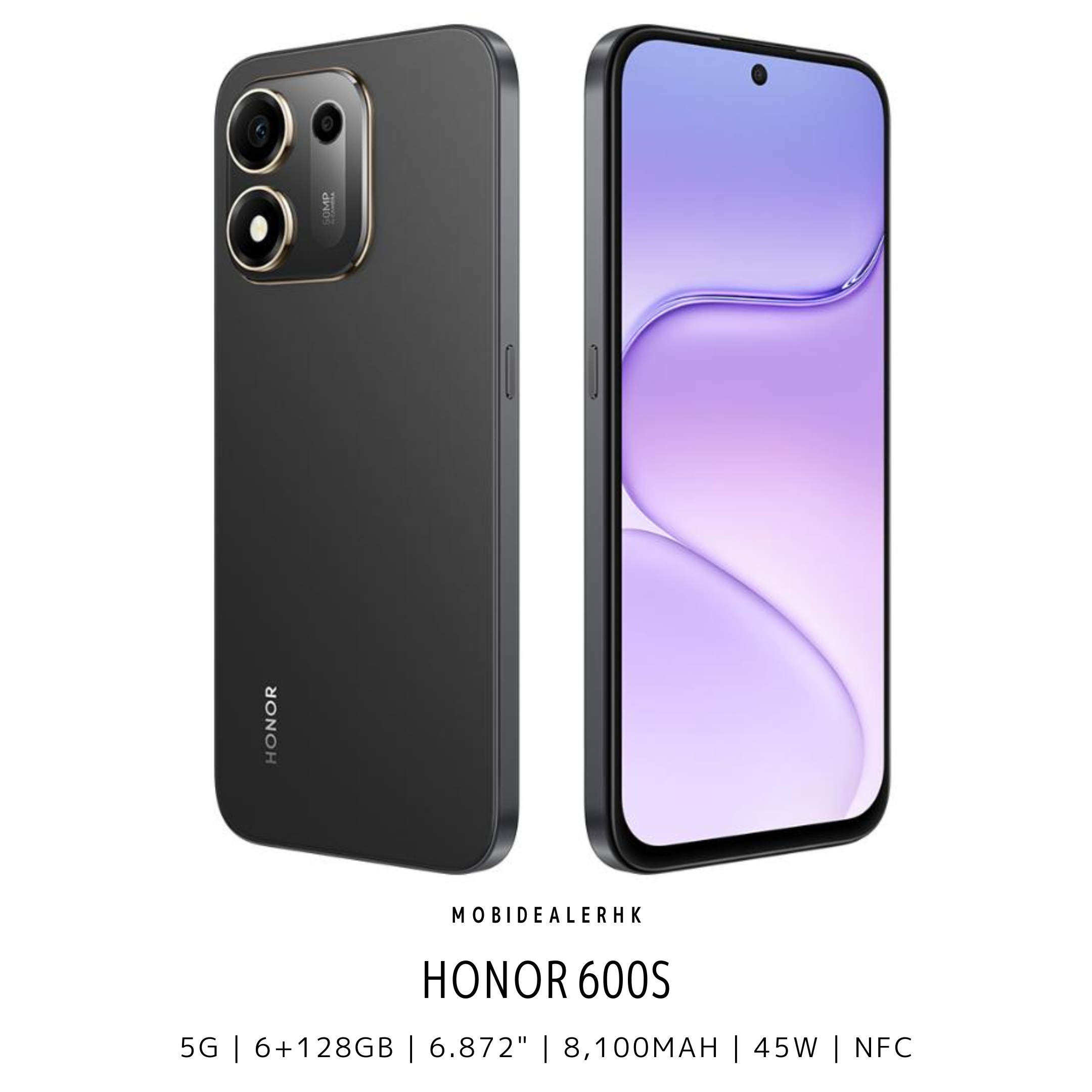 Honor 600S | 榮耀 600S | 5G | 智能手機 | 8100mAh超大電量 | IP68/69防水 | 45W快充 | 6.872" 大屏幕