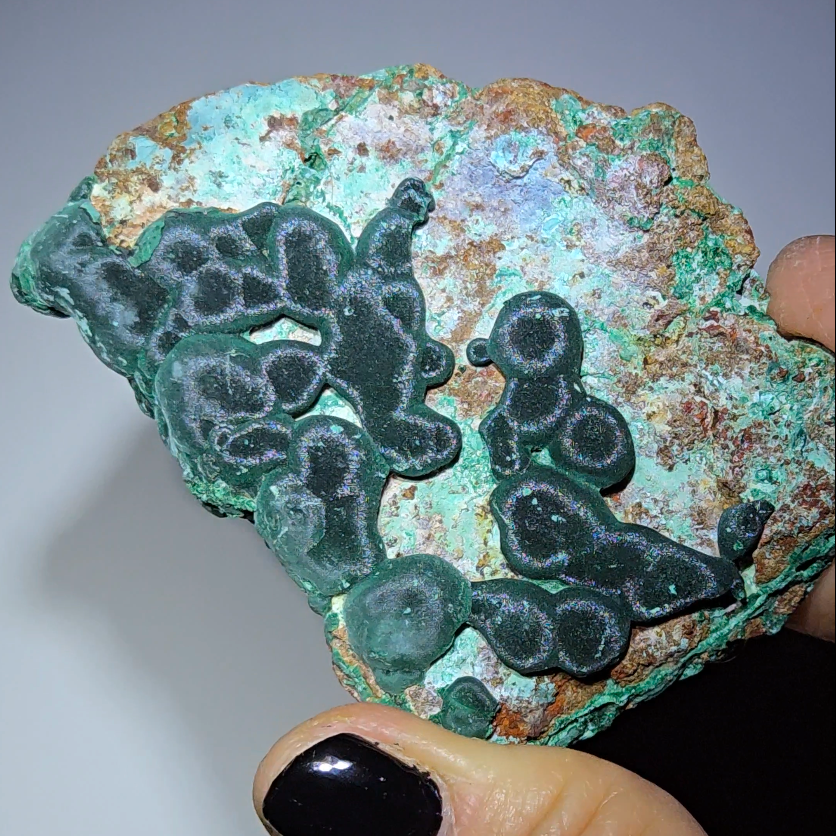 Velvet botryoidal malachite specimen - MAL4