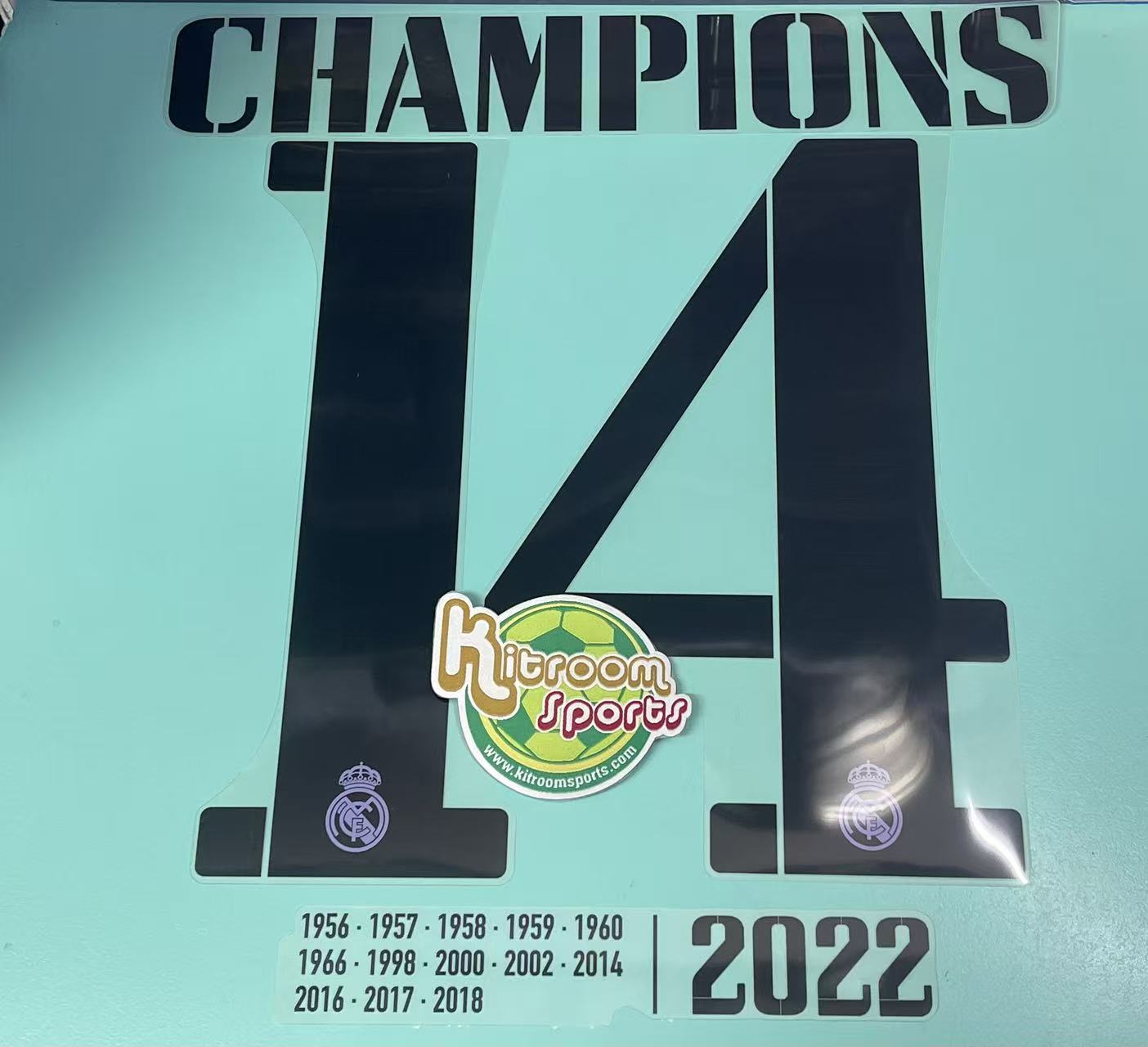 2022-23 Real Madrid Home Nameset #14 CHAMPIONS