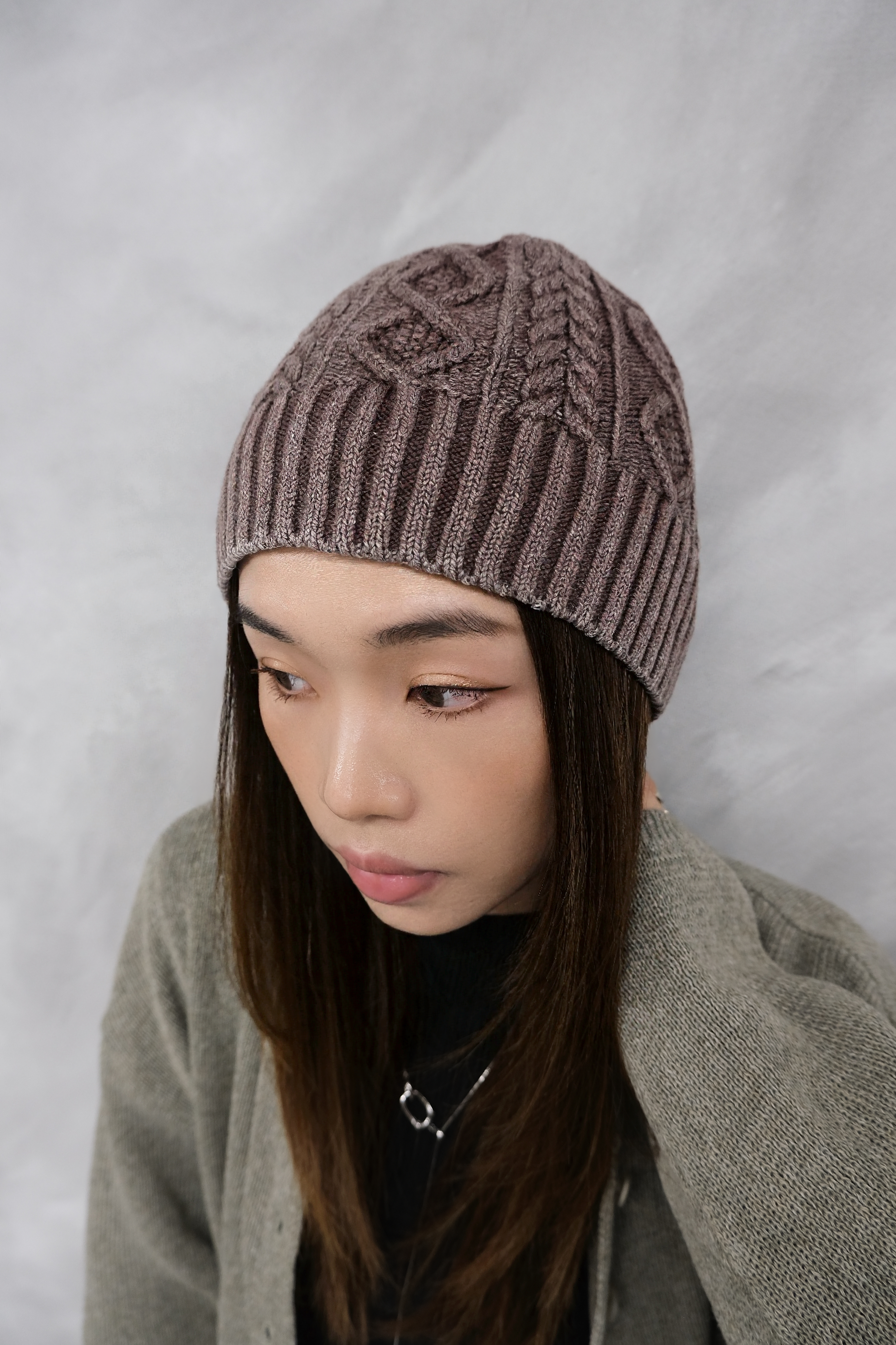 Classic Cable Cuffed Beanie #ha03