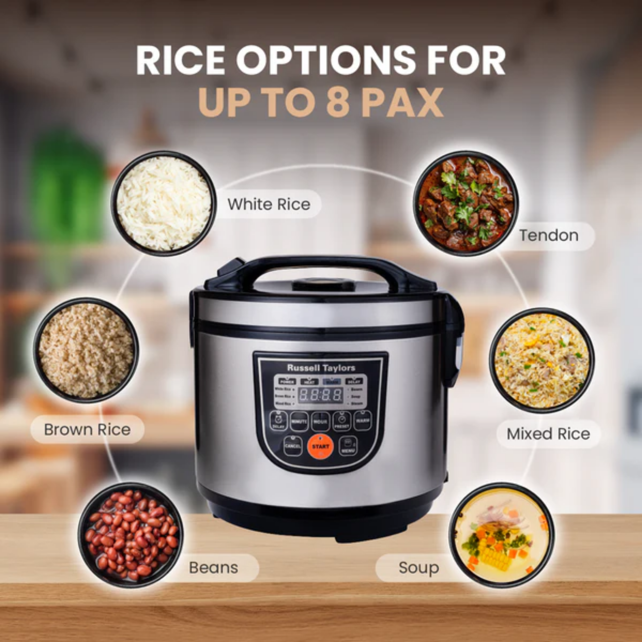 Russell Taylors 1.8L Digital Rice Cooker (ERC-30)