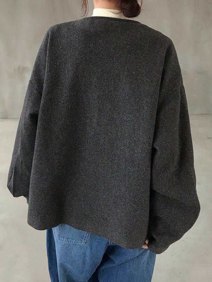 日系復古寬鬆泡泡袖上衣外套