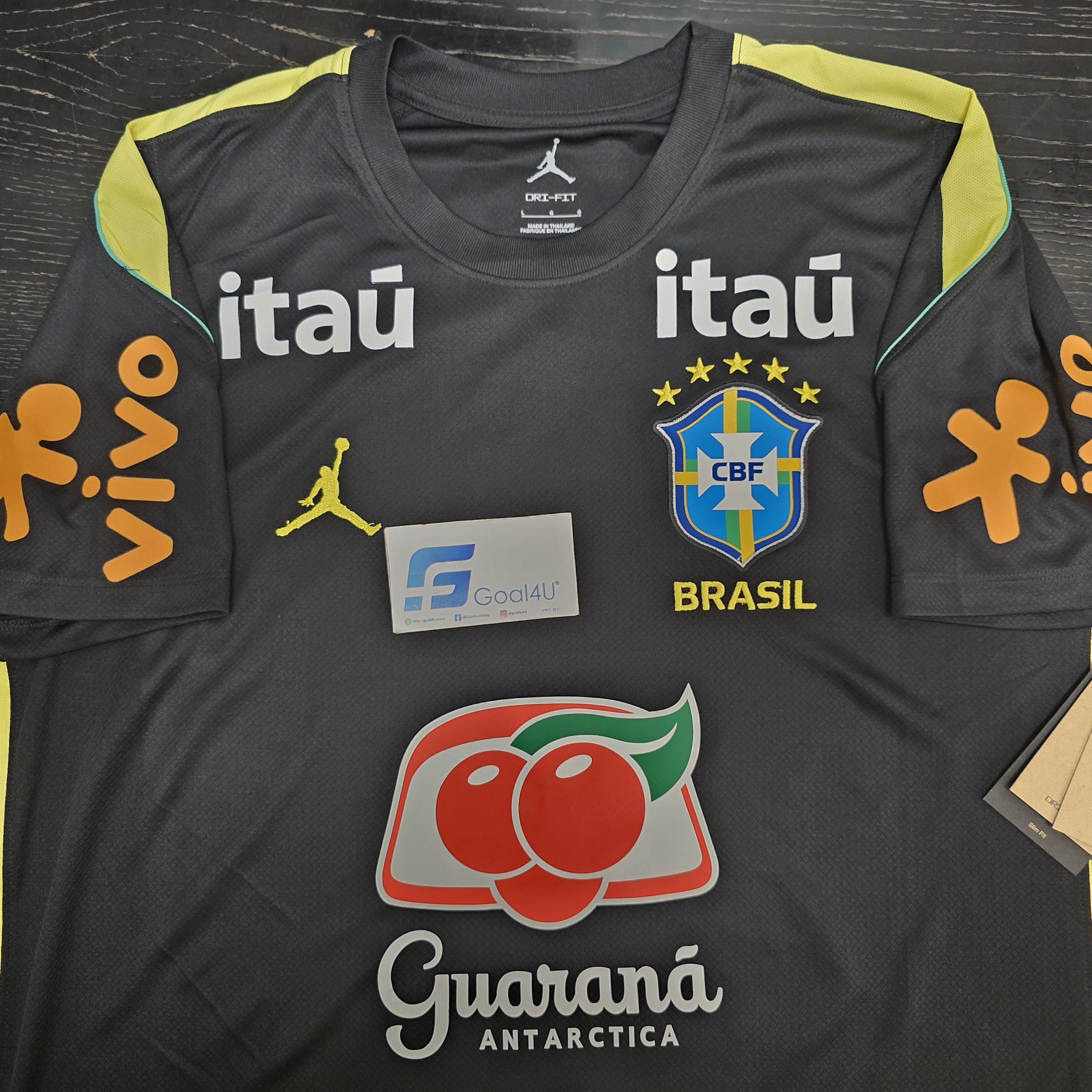 #現貨 Nike x Jordan Brazil 巴西 2026 黑色 Dri-fit 短袖訓練球衣 (可加印球員版贊助) IQ3294 