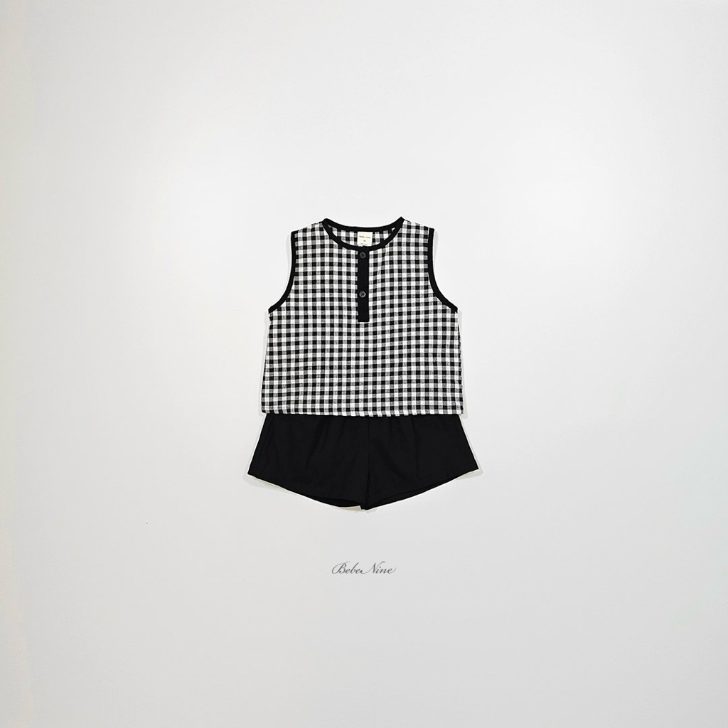 ☀️預訂 韓國直送☀️🇰🇷Bebenine兩色格紋純棉背心上下套裝