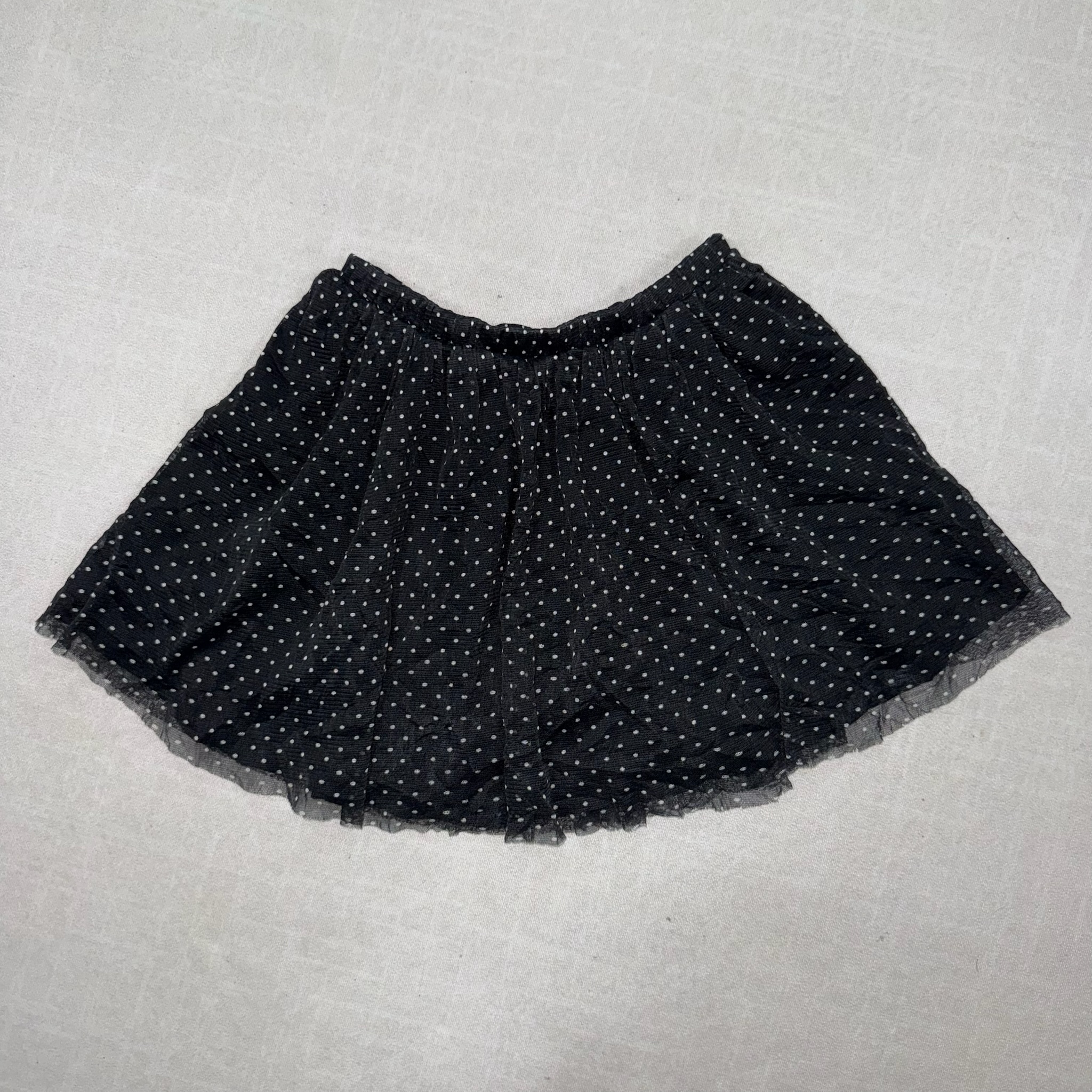 Polka Dot Mesh Skirt