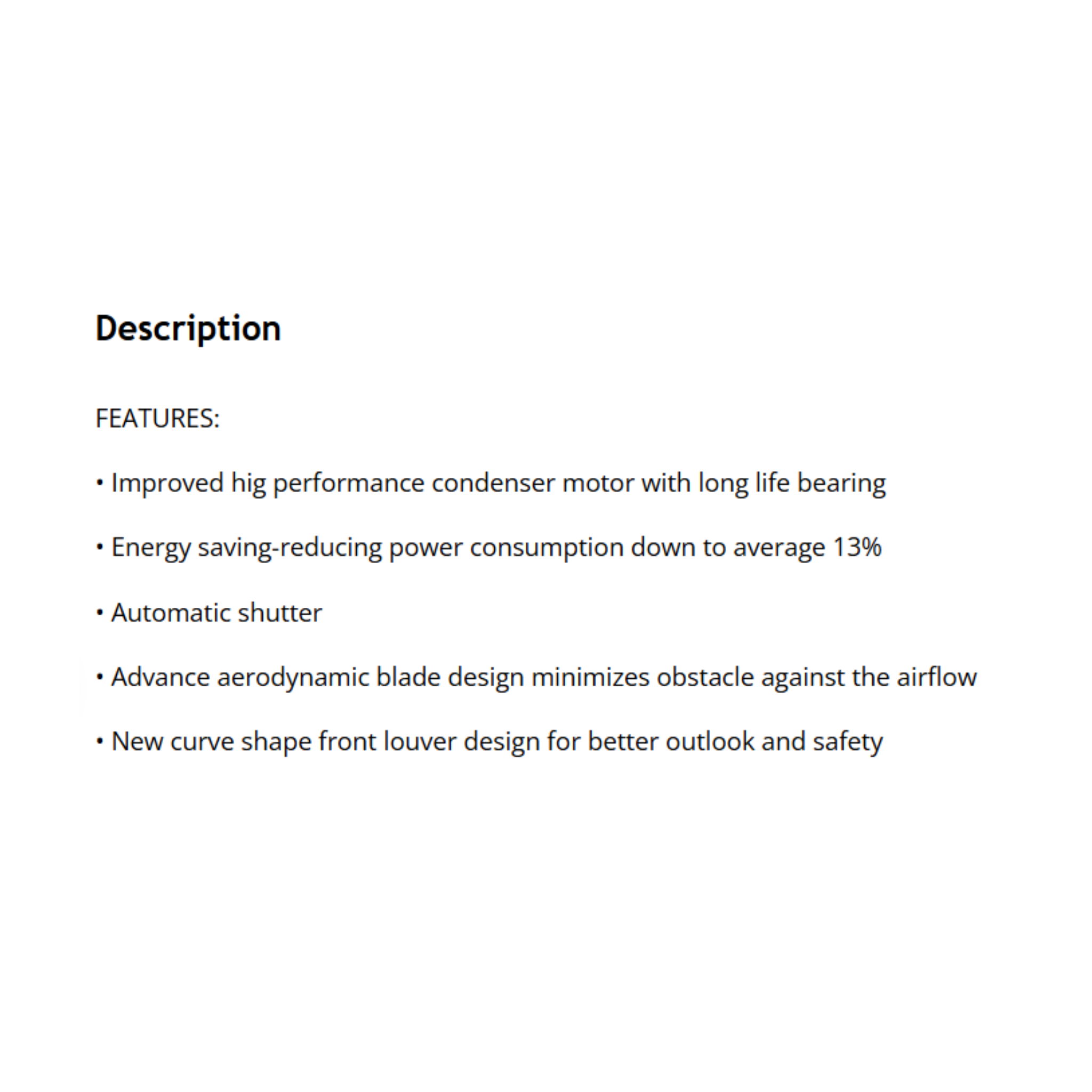 KDK 8" Wall Ventilating Fan with Shutter (20ALH)