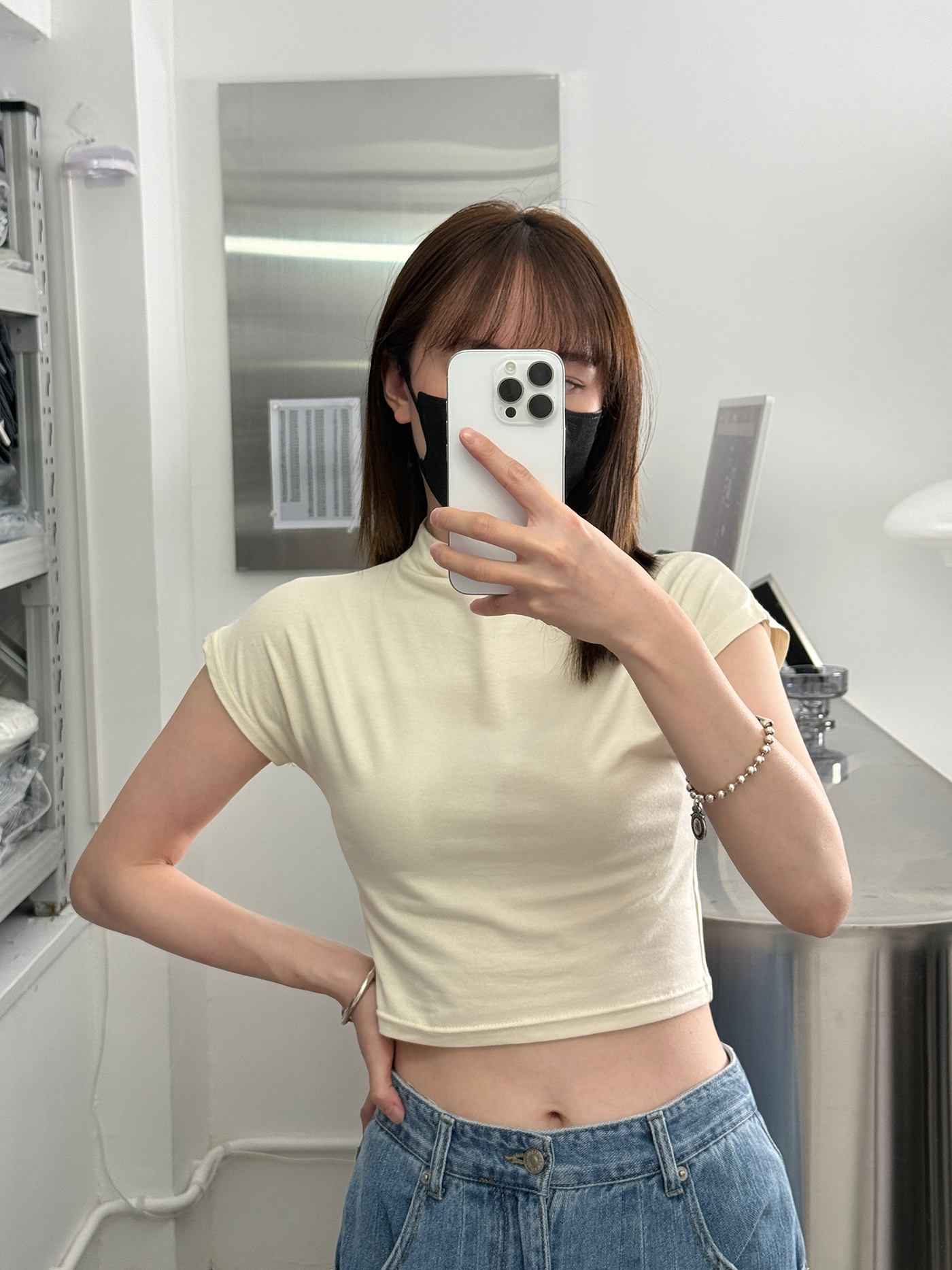 推爆🔥𝐂𝐫𝐨𝐩𝐩𝐞𝐝 𝐡𝐢𝐠𝐡 𝐧𝐞𝐜𝐤 𝐜𝐚𝐩 𝐬𝐥𝐞𝐞𝐯𝐞 𝐭𝐨𝐩