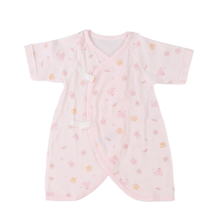 🇯🇵限量預訂 日本直送🇯🇵日本製粉紅色動物樂器印花新生兒純棉打底五件套