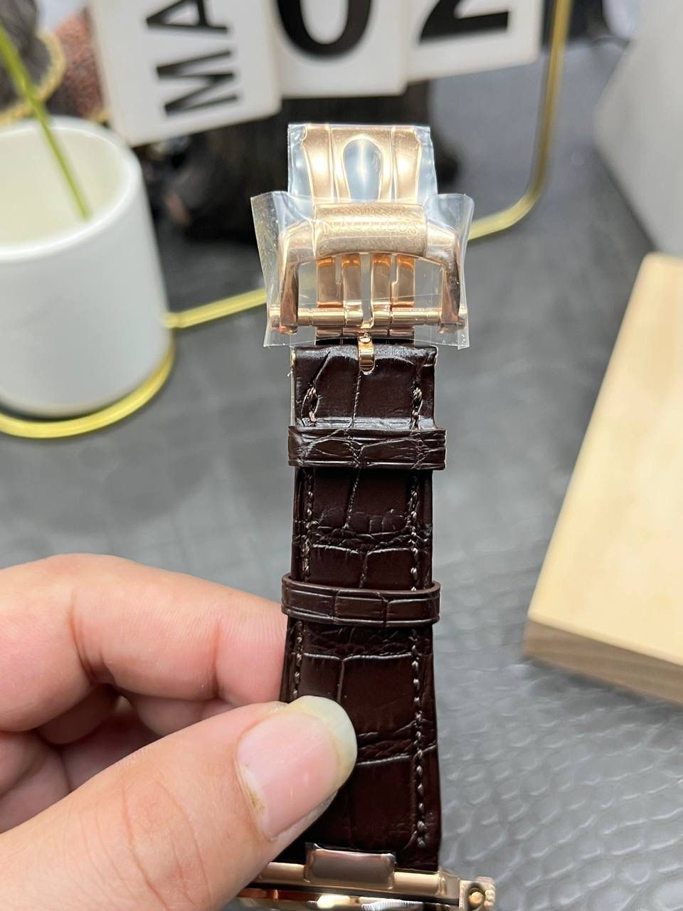 百达翡丽鹦鹉螺5711系列/灰盘玫瑰金款/40mm*8.3mm/Cal.324全自动一体机械机芯😍💯🤍