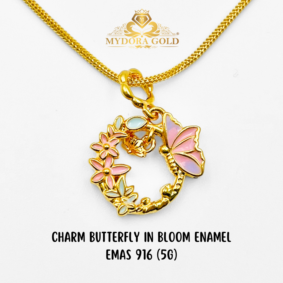 MYDORA Charm Butterfly In Bloom Enamel (5G) l EMAS 916/22K