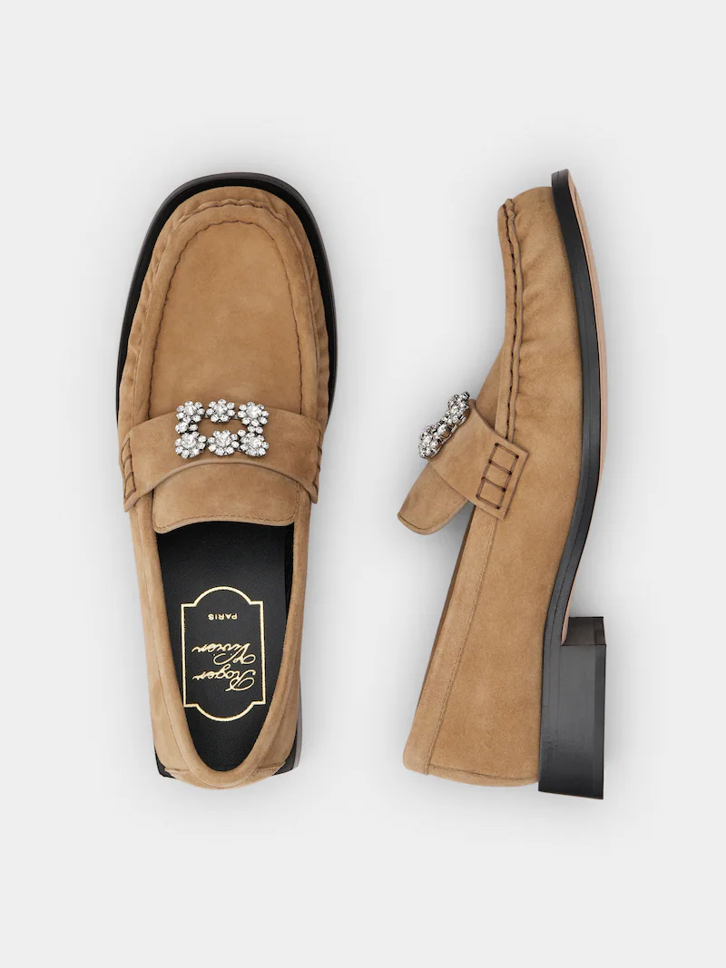 限時優惠🩷新款🆕訂貨🍒RV 花花小鑽扣suede loafer  Size 37.5/38/38.5/39/40/41