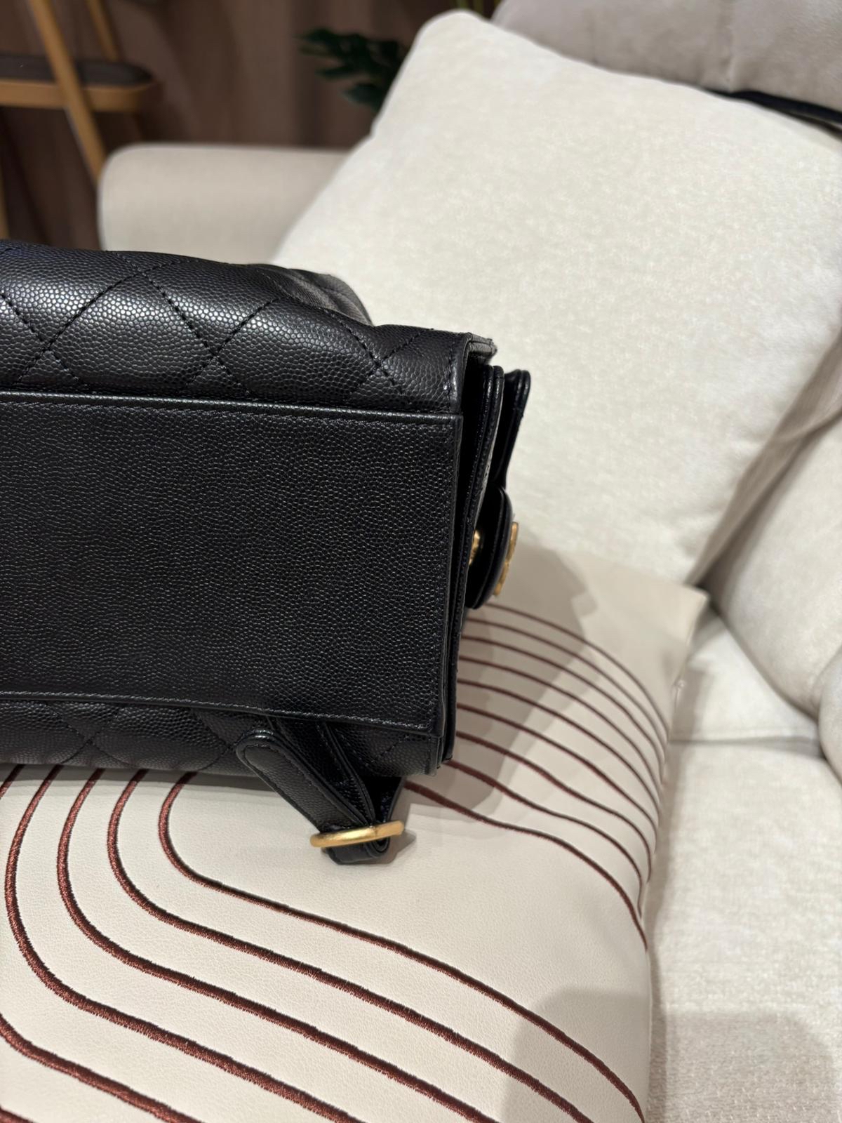 Chanel 25 Backpack 黑色荔枝牛皮金扣 100%Authentic, 98%New ✅晶片✅Dust bag
