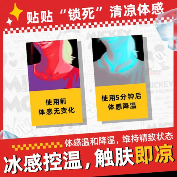 Megos Cicibella 迪士尼 米奇老鼠 米妮老鼠 冰涼圈 *2個 平行進口