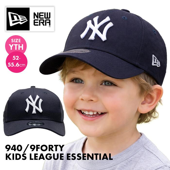 日本直送 New Era 9FORTY 男女孩棒球帽 MLB 棒球帽可調節純色