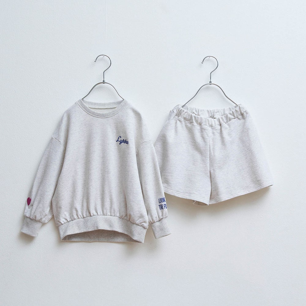 🆕【⭐訂購⭐】🌀刺繡心型logo泡泡袖衛衣+裙褲 套裝［2款選］🌀 [ELBA-0125][260315]