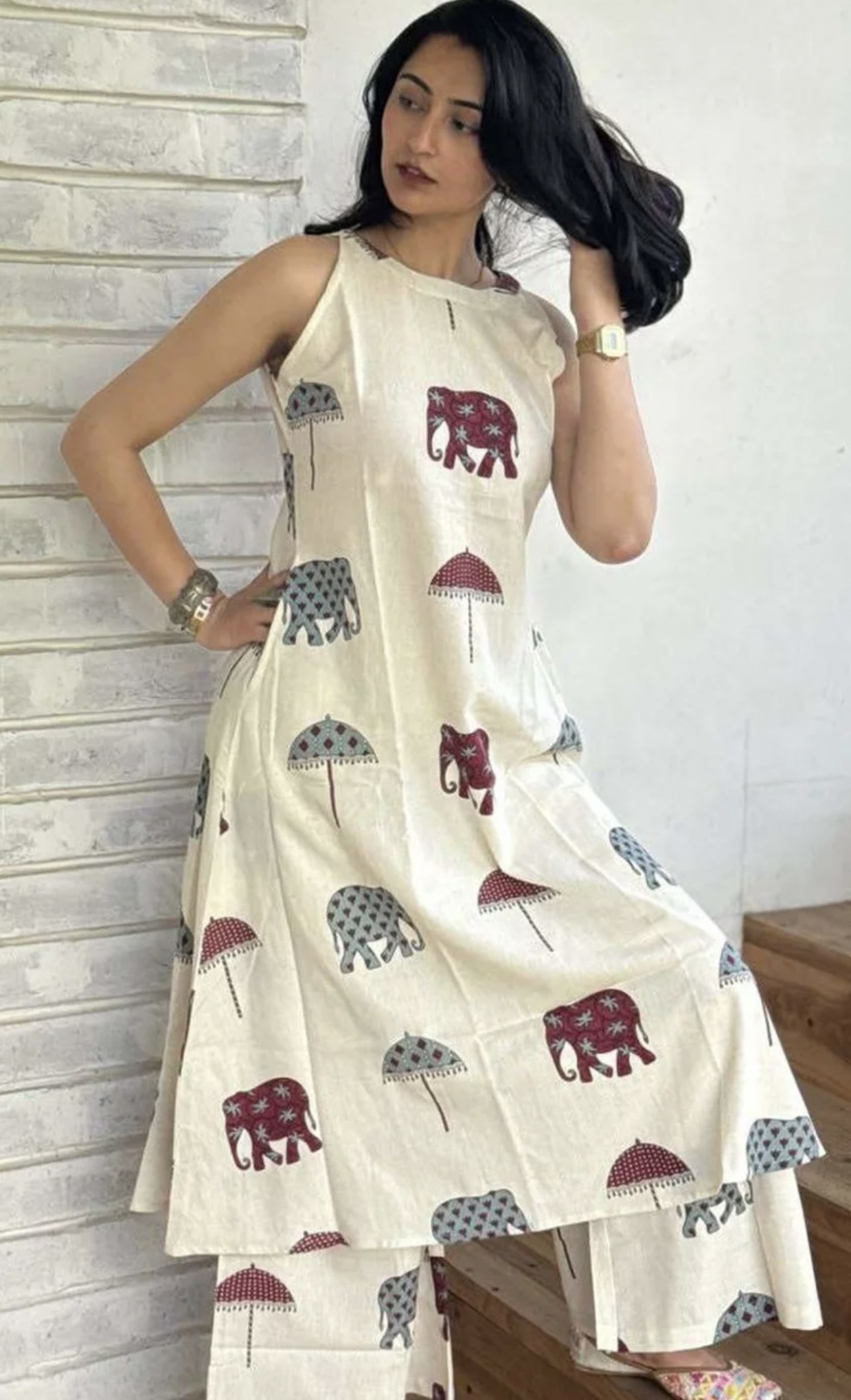Elephant Print kurta + Palazzo