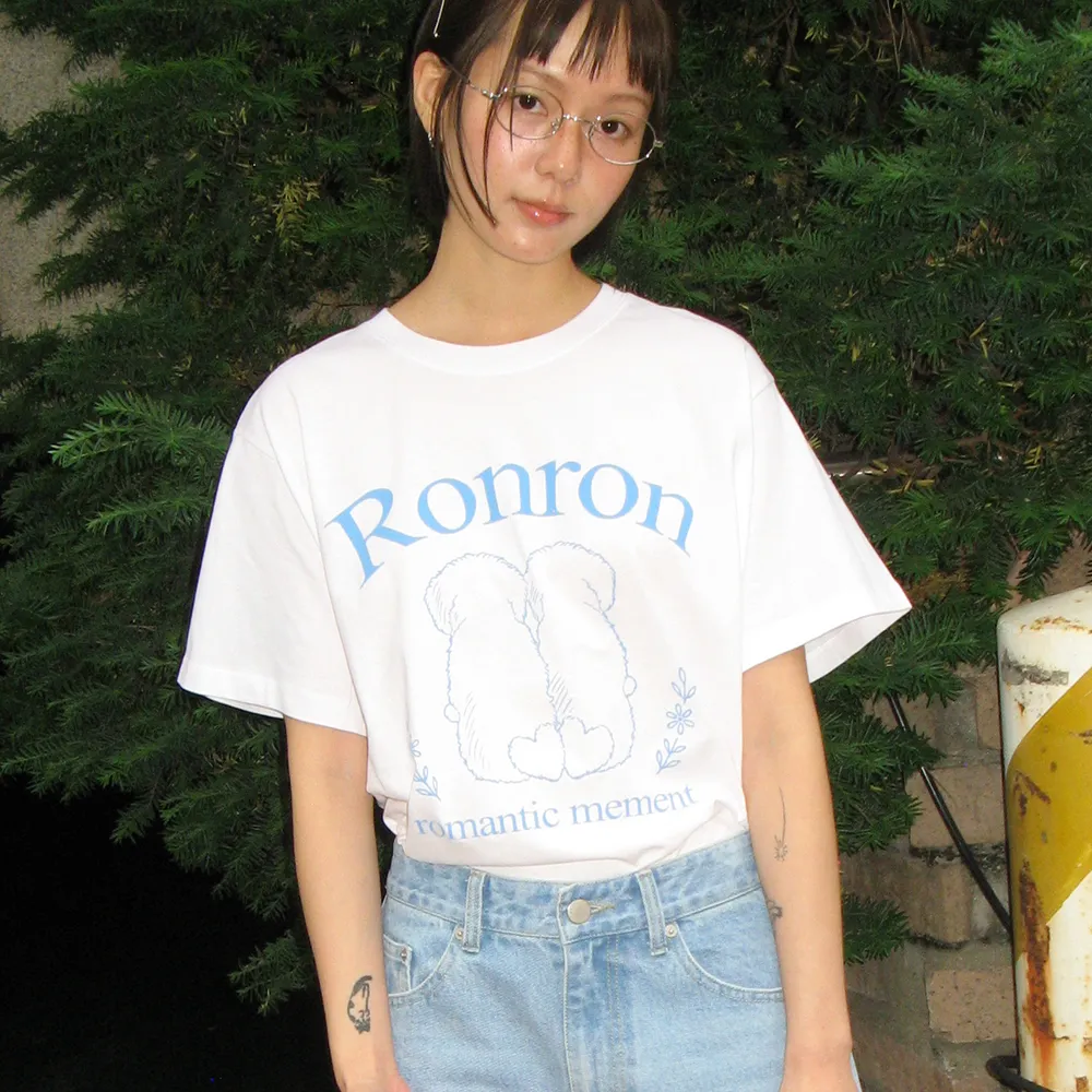 [RONRON] PUPPY TAILS BASIC FIT T SHIRT (2色)