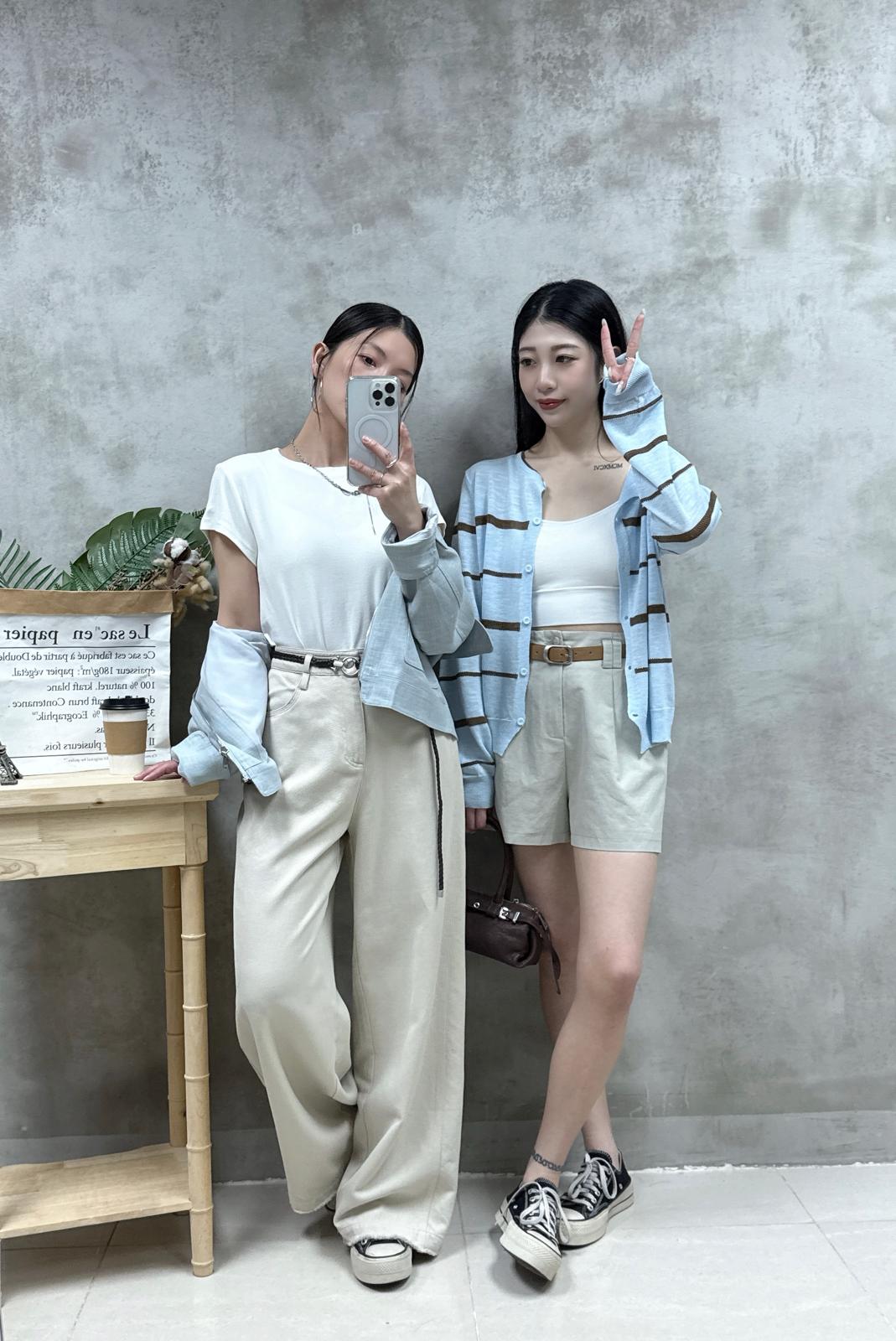 E07 雙袋棉麻外套