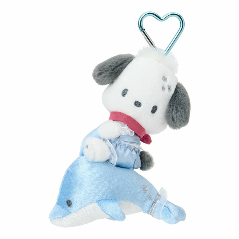 現貨｜Sanrio Pochacco PC狗 閃亮海豚系列 日版 吊飾 毛公仔 連心形扣 (13334-5)