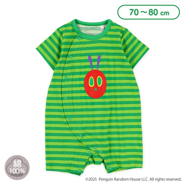🇯🇵預訂 日本直送🇯🇵好餓的毛毛蟲印花條紋純棉短袖連身服