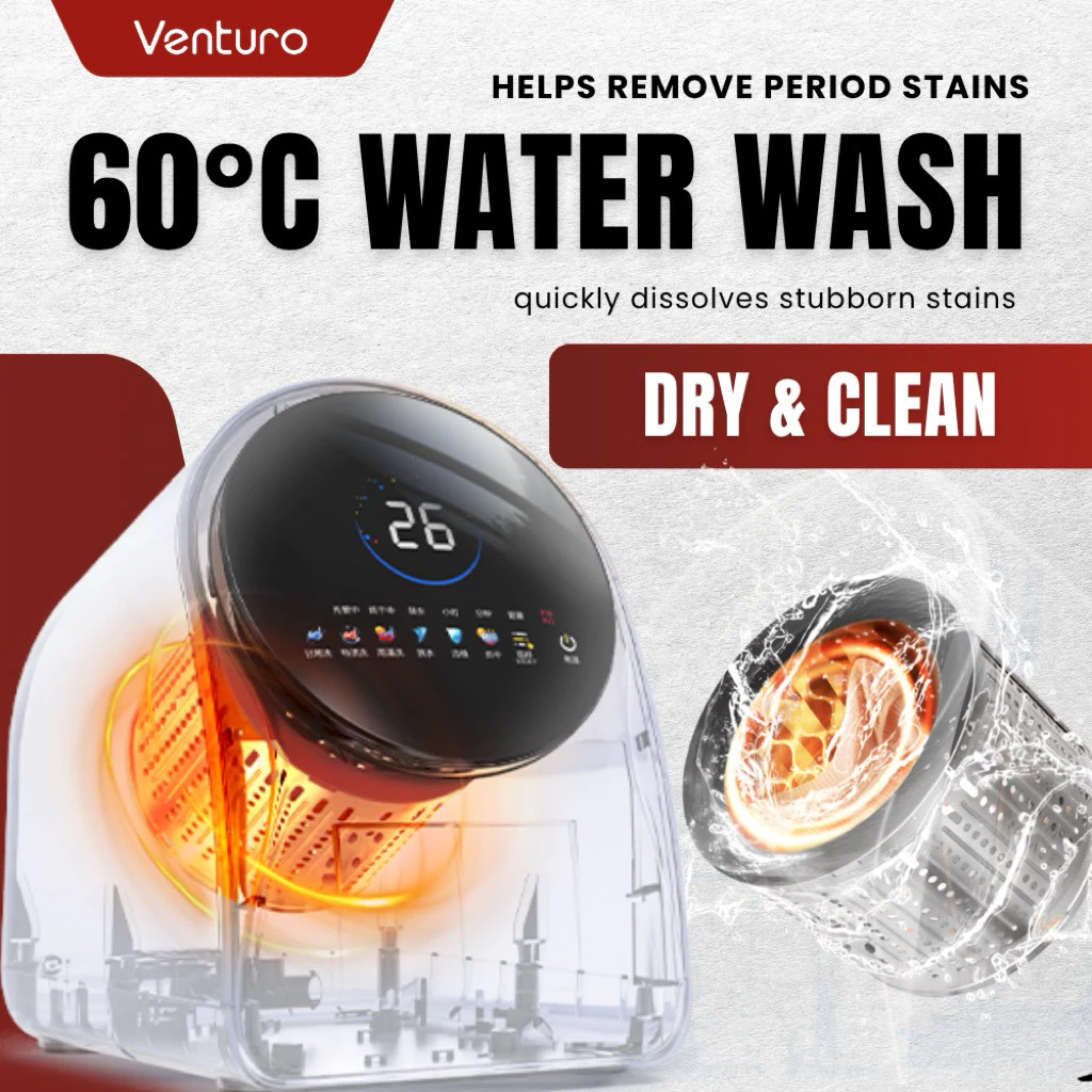 Model: VTR-03-Drum Underwear Washing Machine (Wash, Dry and UV sterilization)
