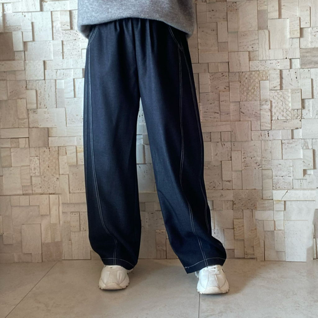 B00556 混棉牛仔布闊褲