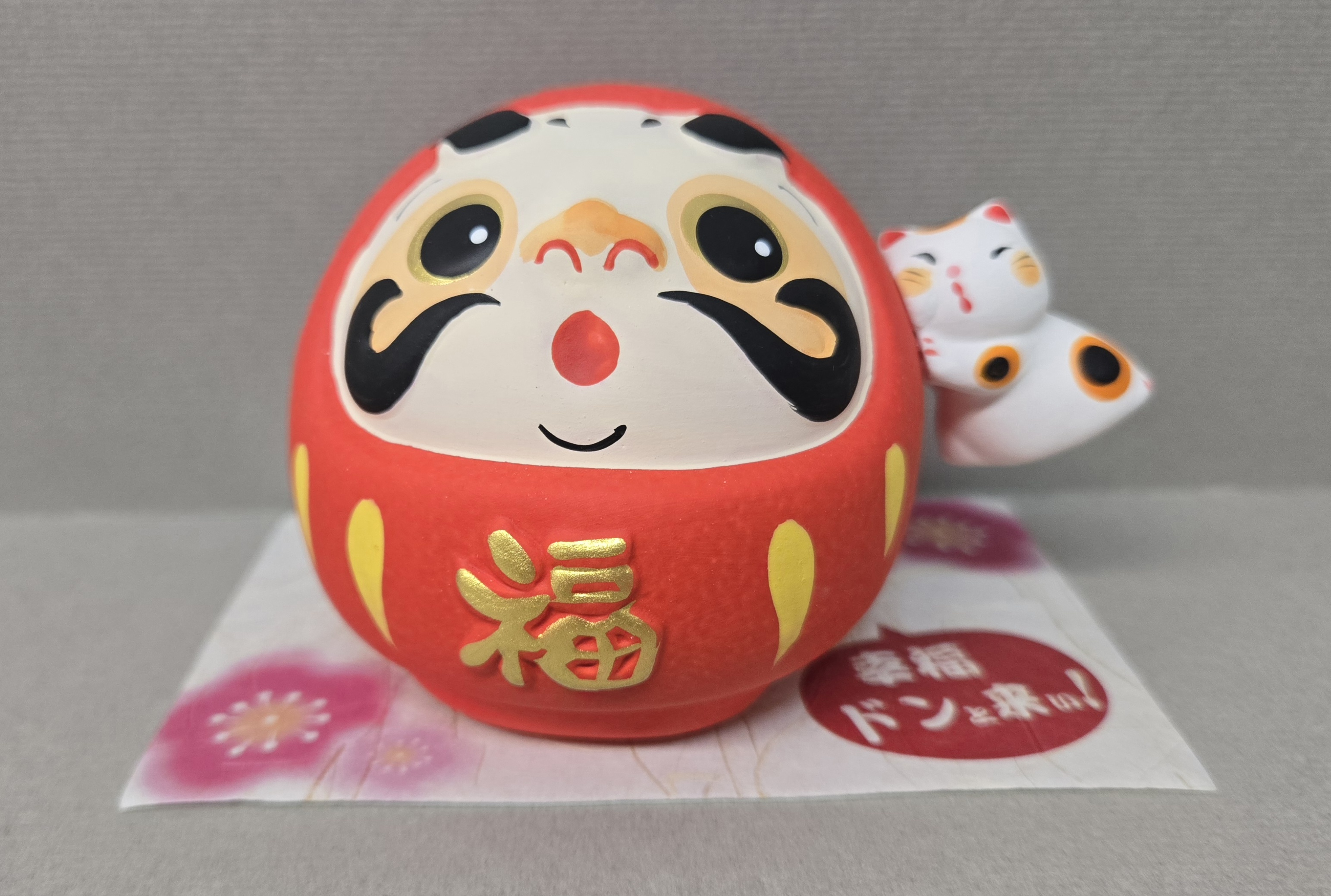 達摩及招财貓錢罌公仔