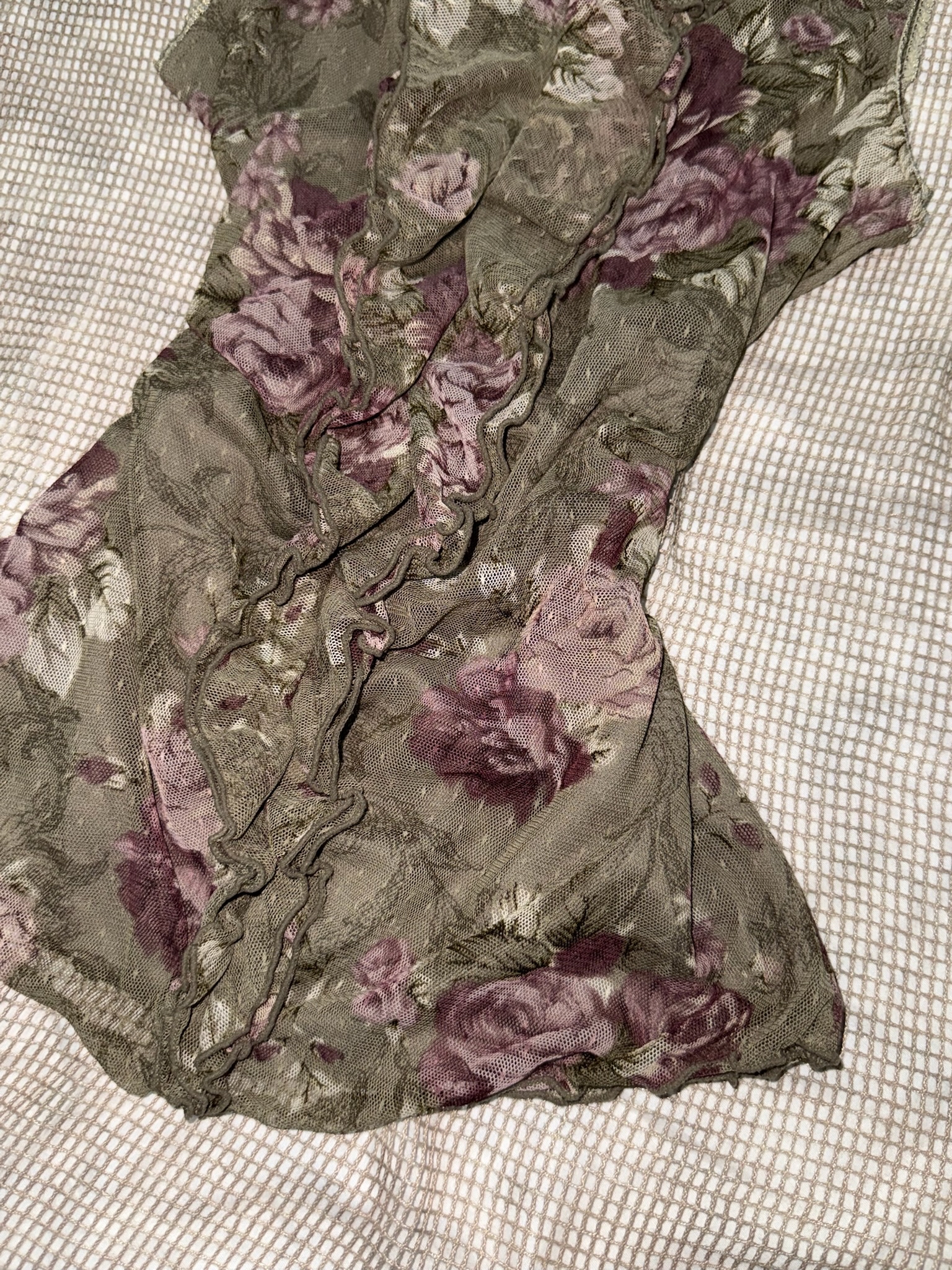 Vintage Rose Sleeveless Chiffon Blouse