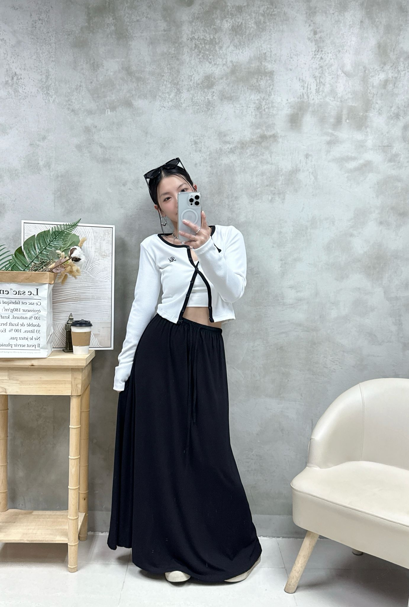 B12 拼色暗紋外套