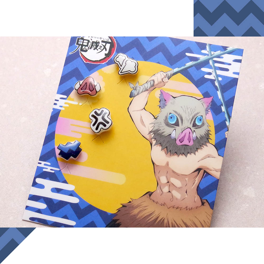 📦訂購 台灣限定 STORY 故事銀飾 鬼滅之刃造型 伊之助款 耳環