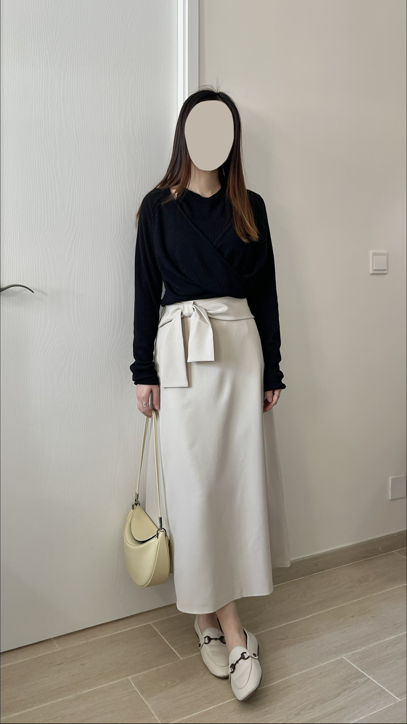 高貴優雅蝴蝶結長裙 修飾肚腩 