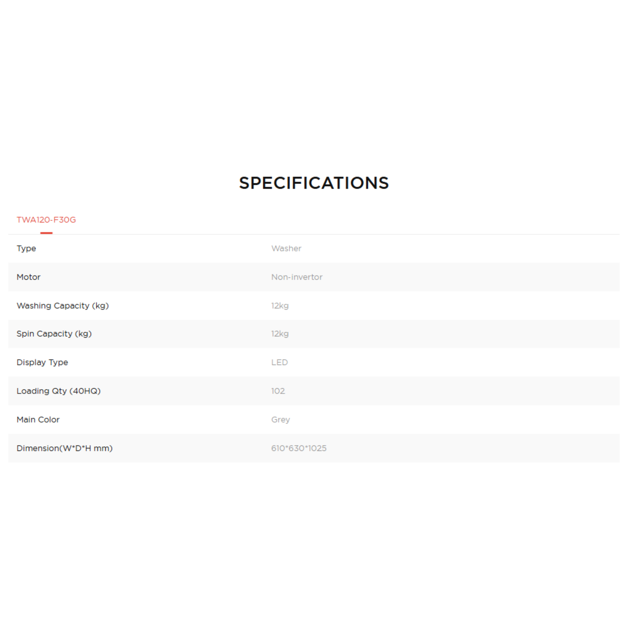 TCL 14kg Top Load Washing Machine (TWA140-F30G)