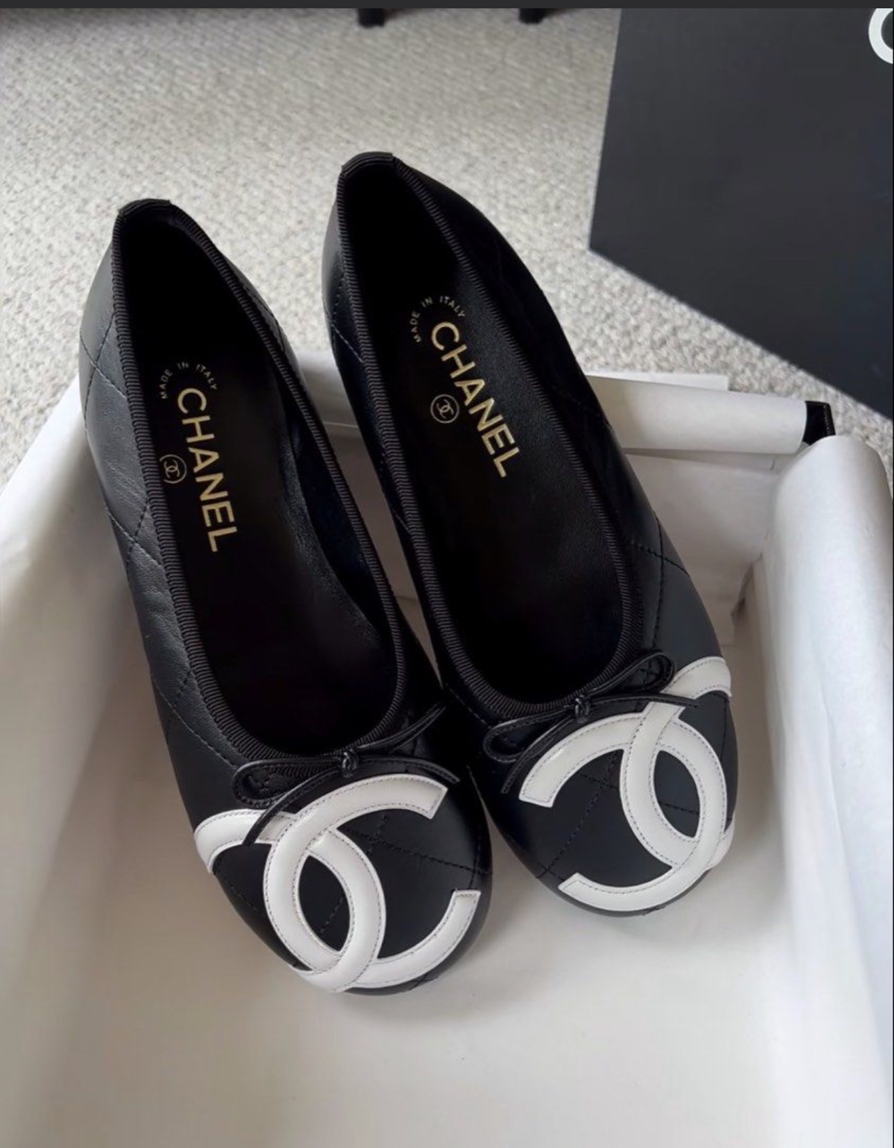 Chanel 雙C菱格紋蝴蝶結平底鞋 (2026 VIP only)