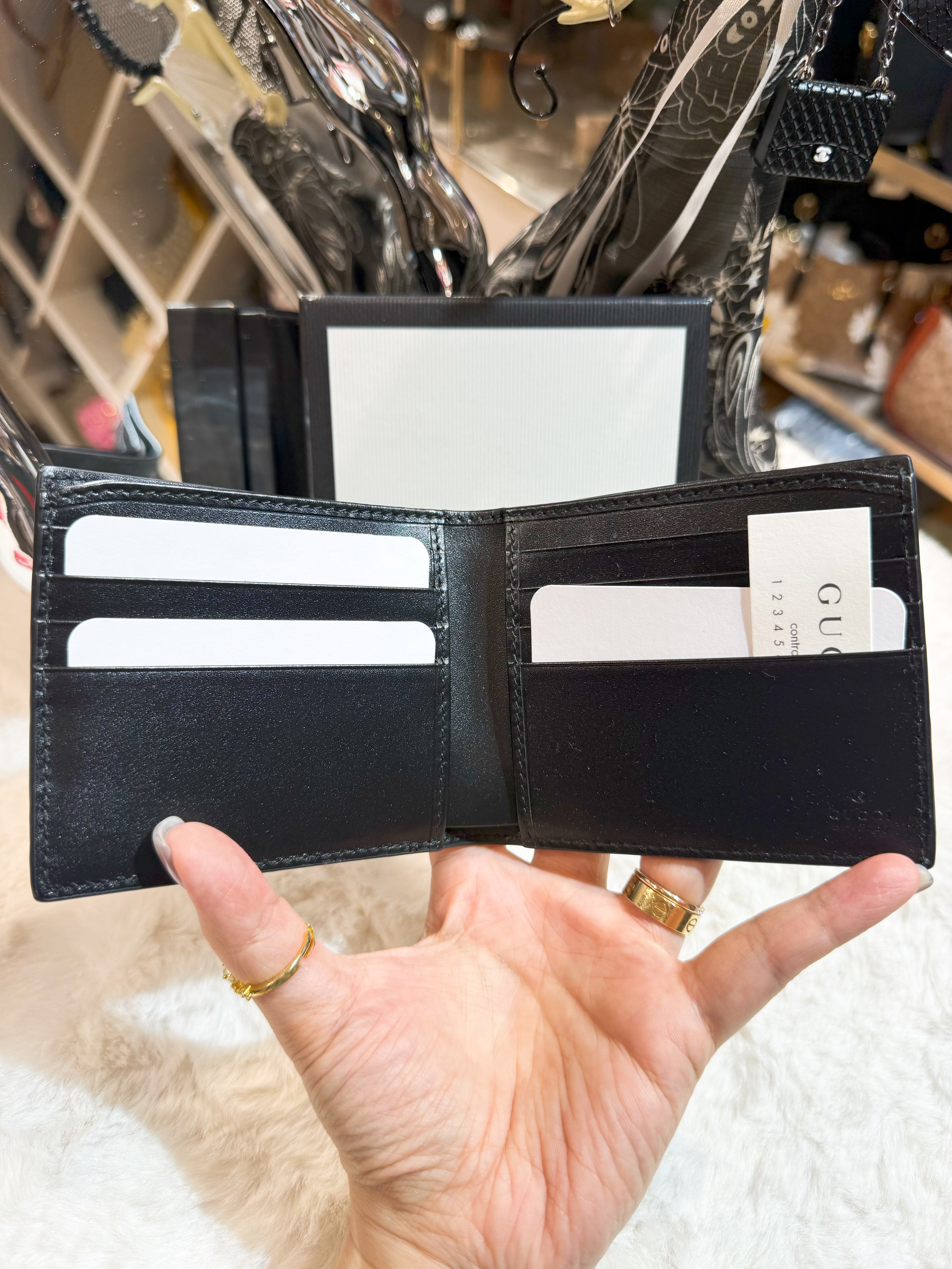 Gucci wallet 738/signature/blk/red/green