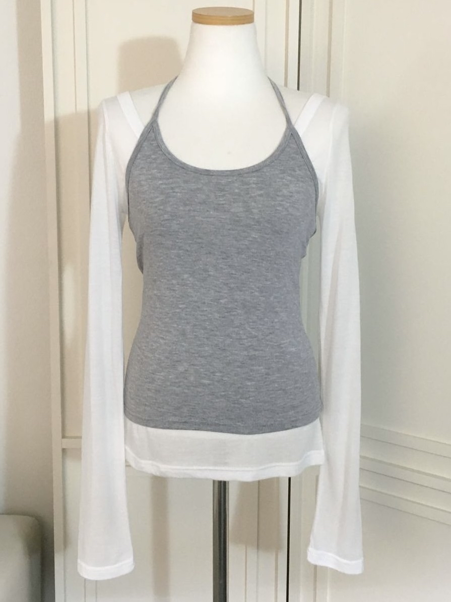 Layered Tencel Tee & Sleeveless Set