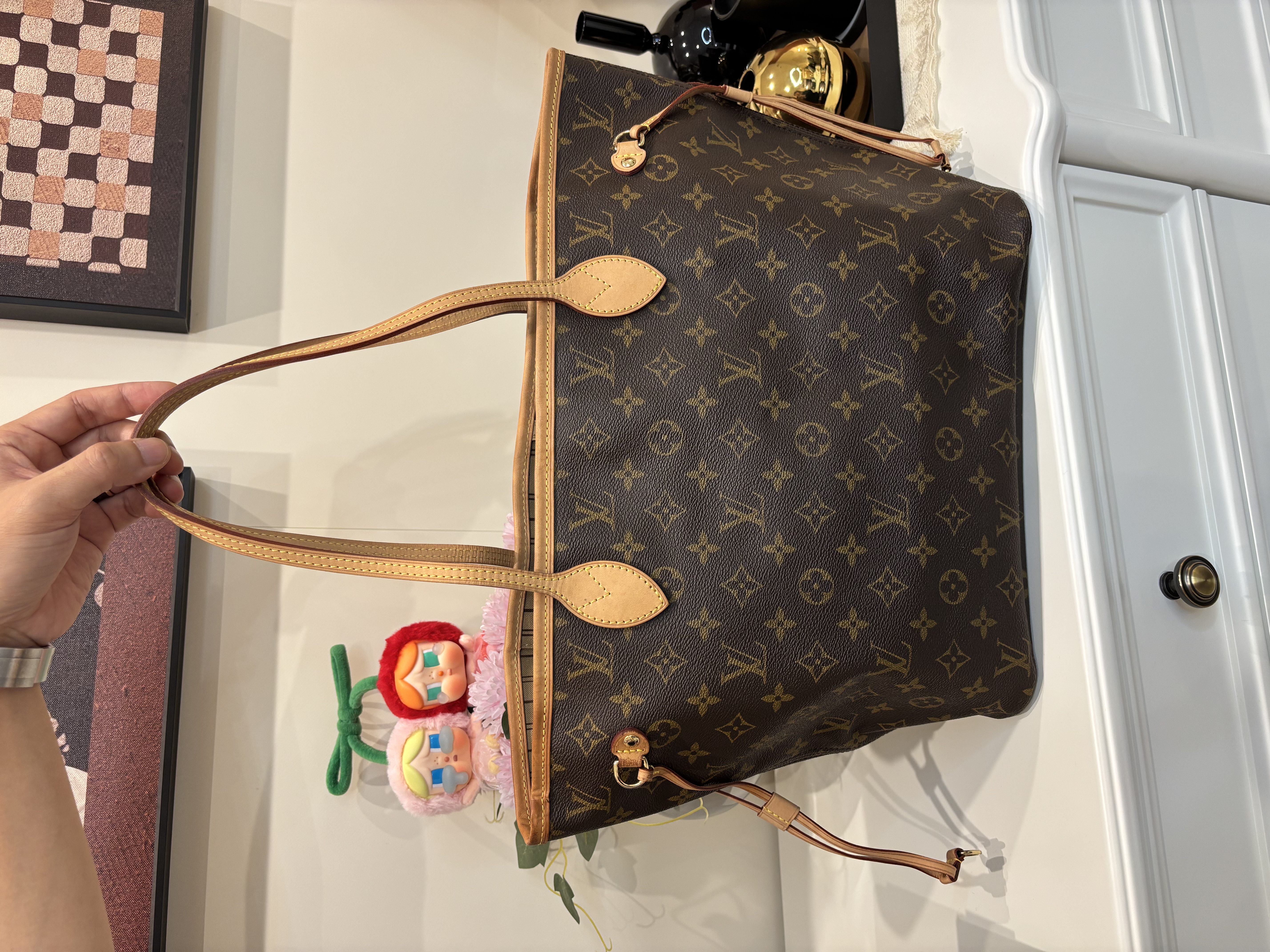 Lv Neverfull mm monogram 100%Authentic, 93%new dust bag 