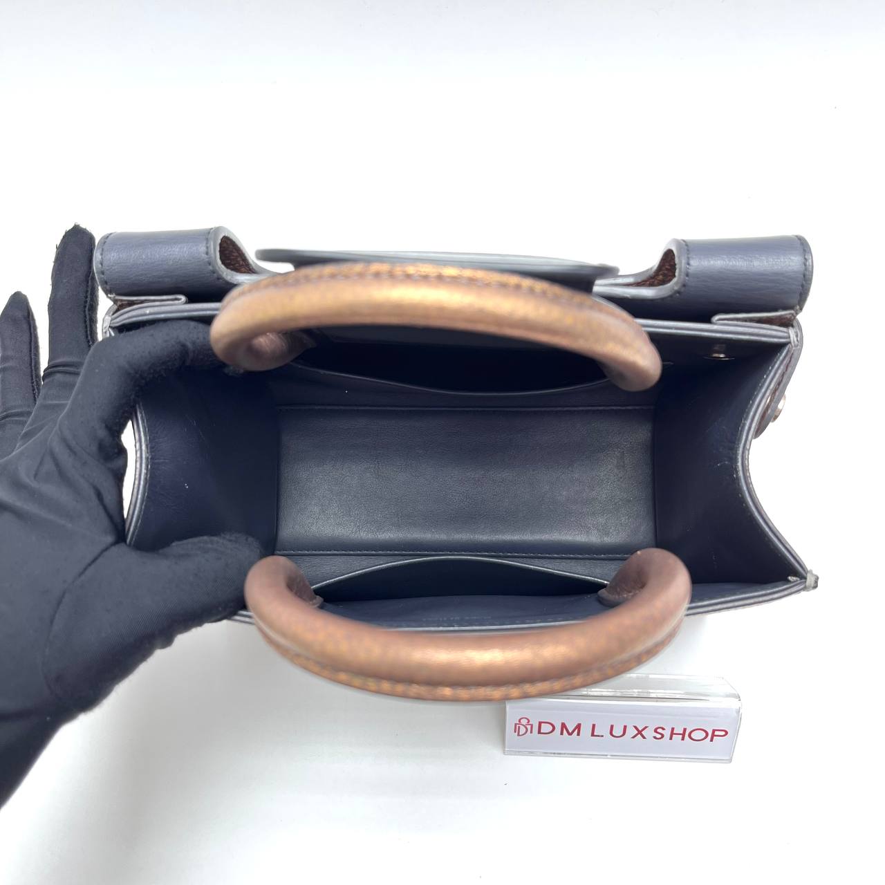 Dior Metallic Copper Mini Diorever Tote Bag
